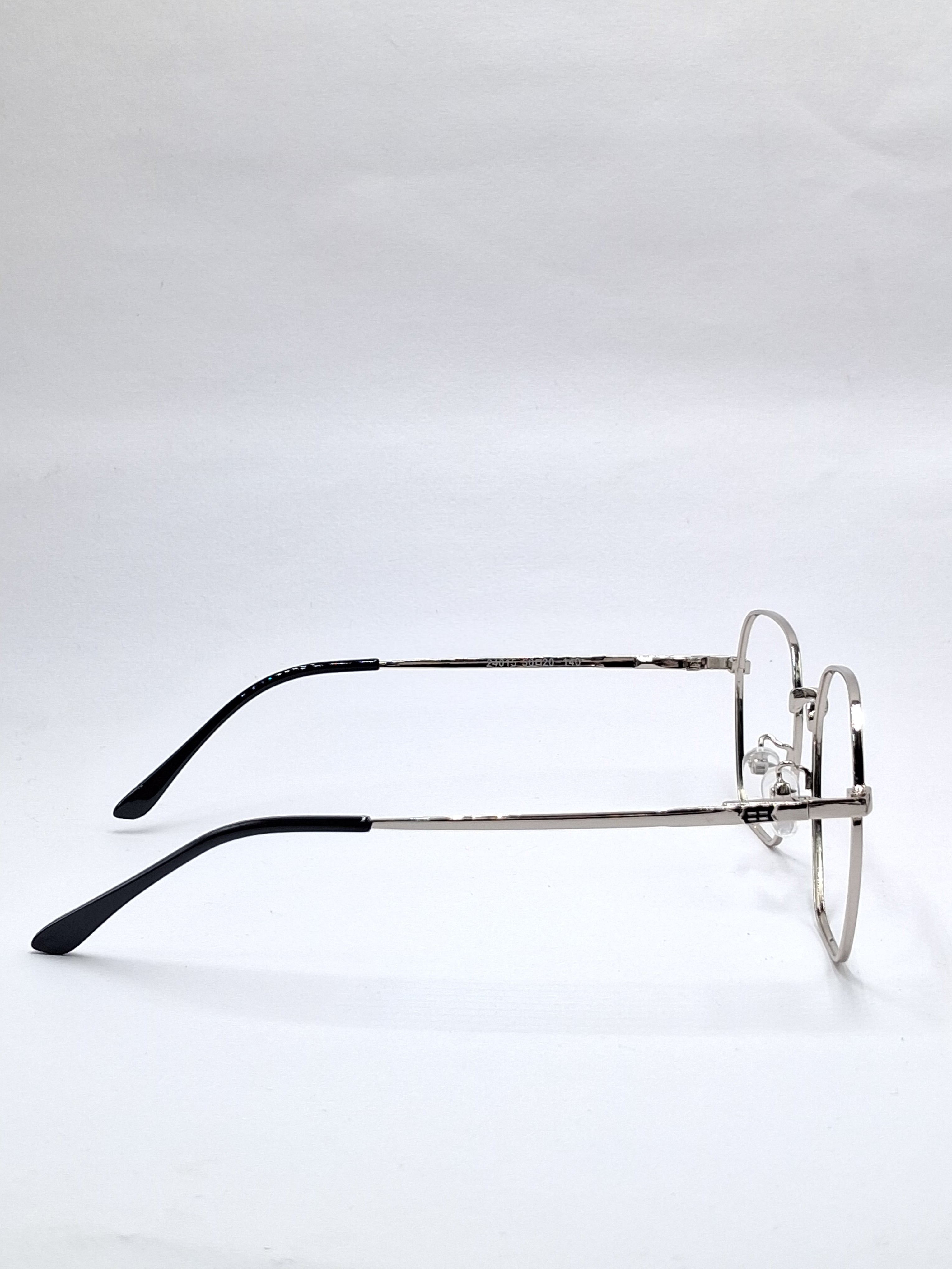 vision plus metallic silver metal frame