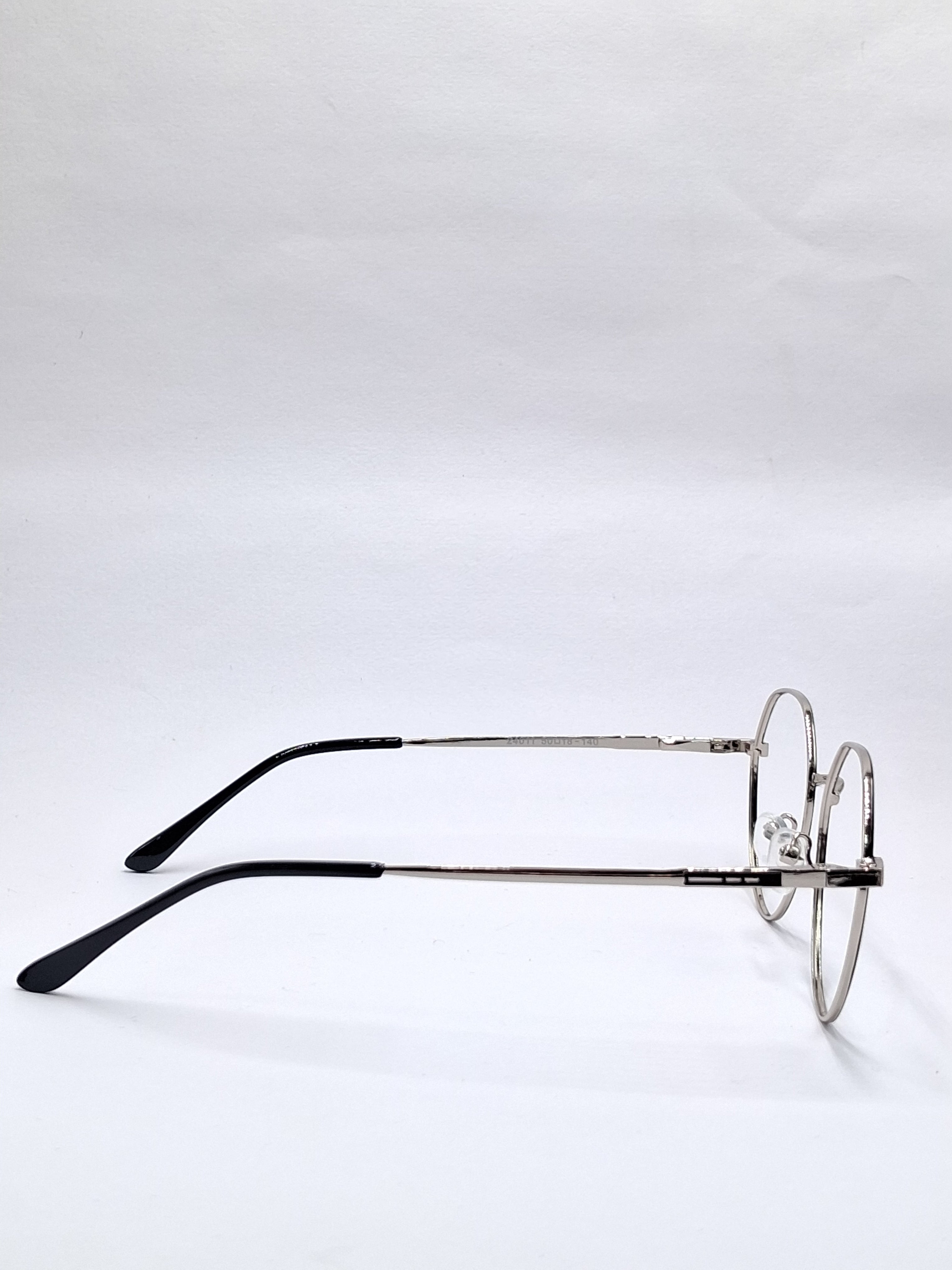 vision plus metallic black and silver metal frame
