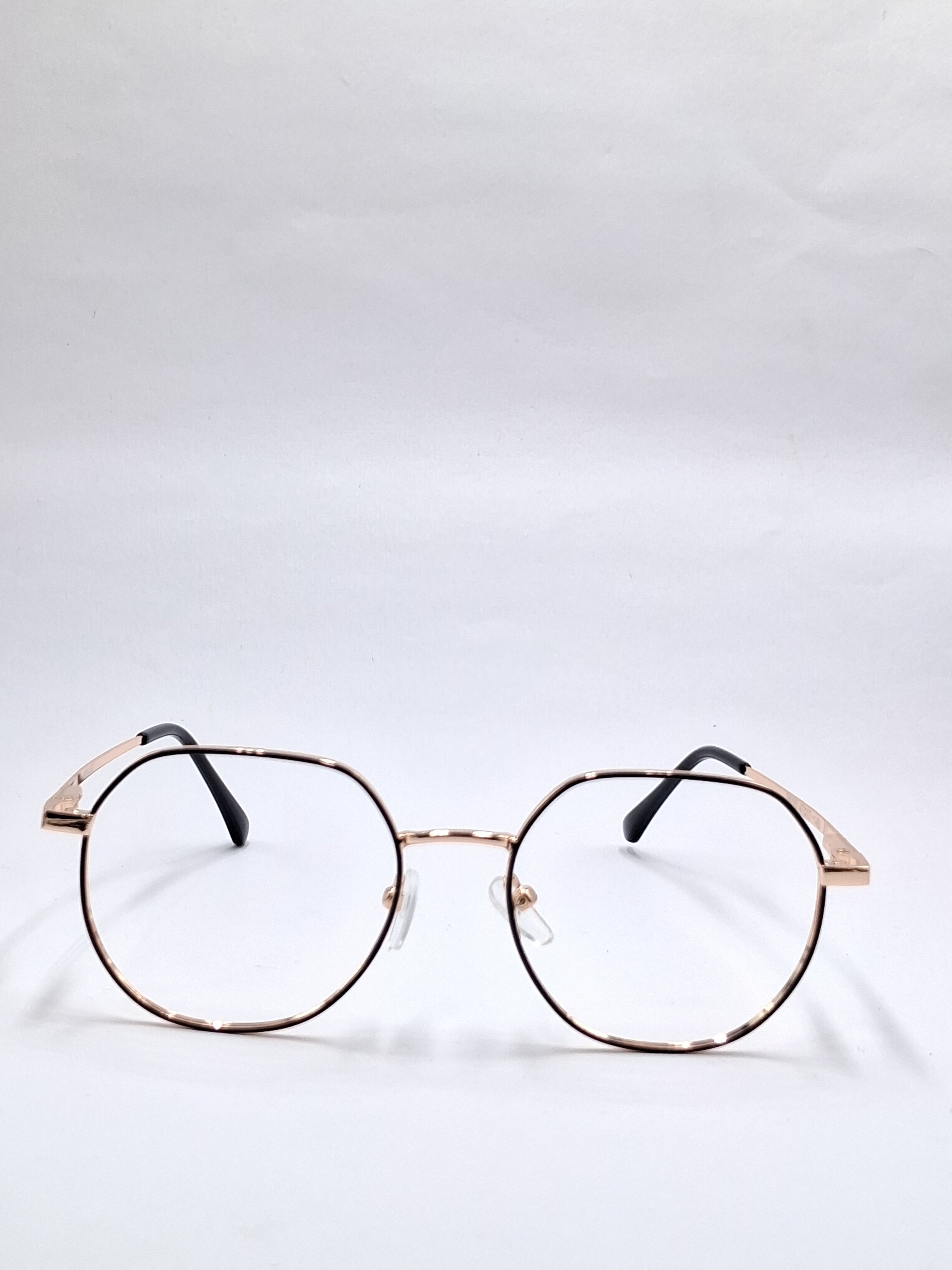 vision plus metallic black and gold metal frame