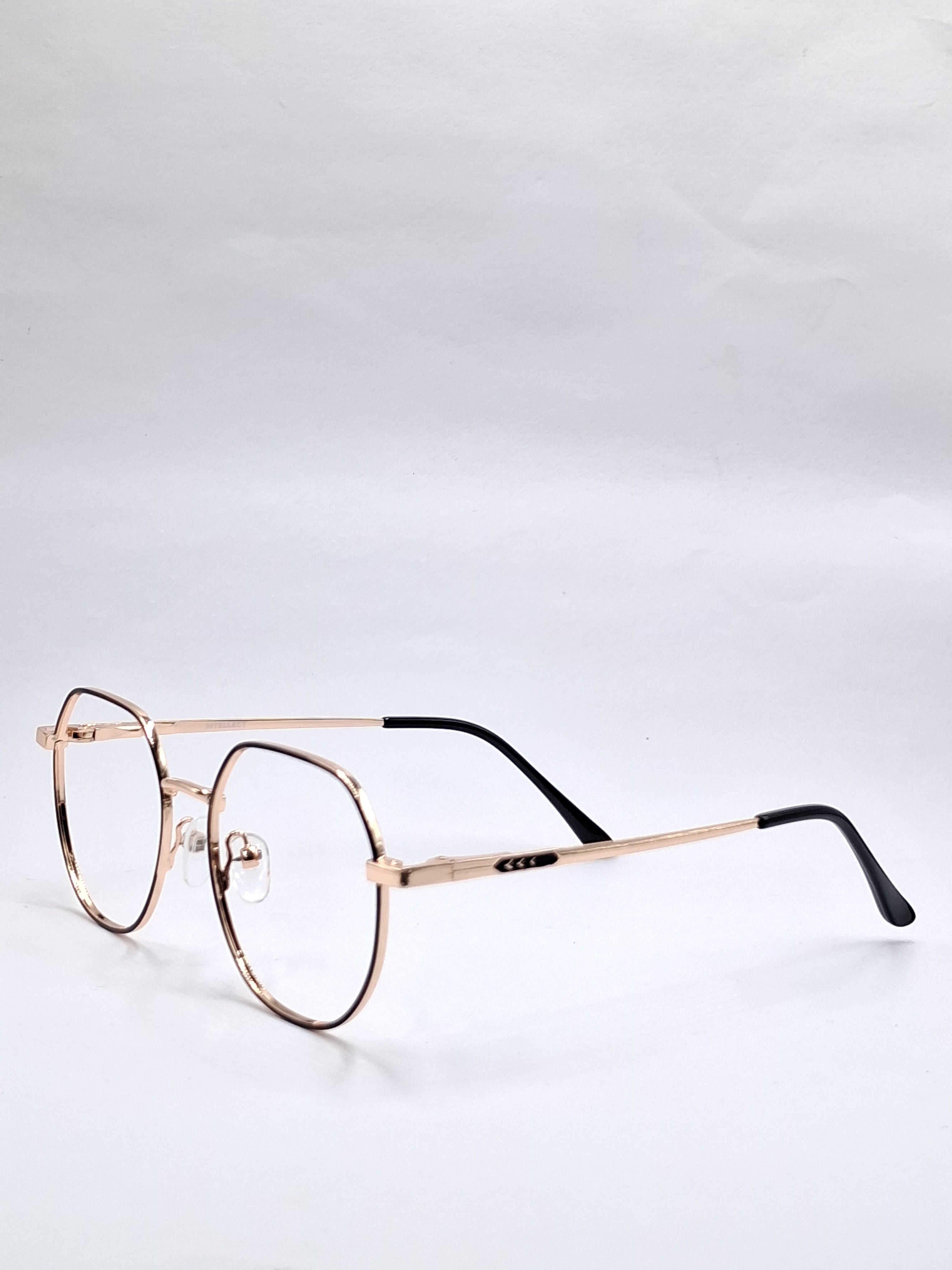 vision plus metallic black and gold metal frame