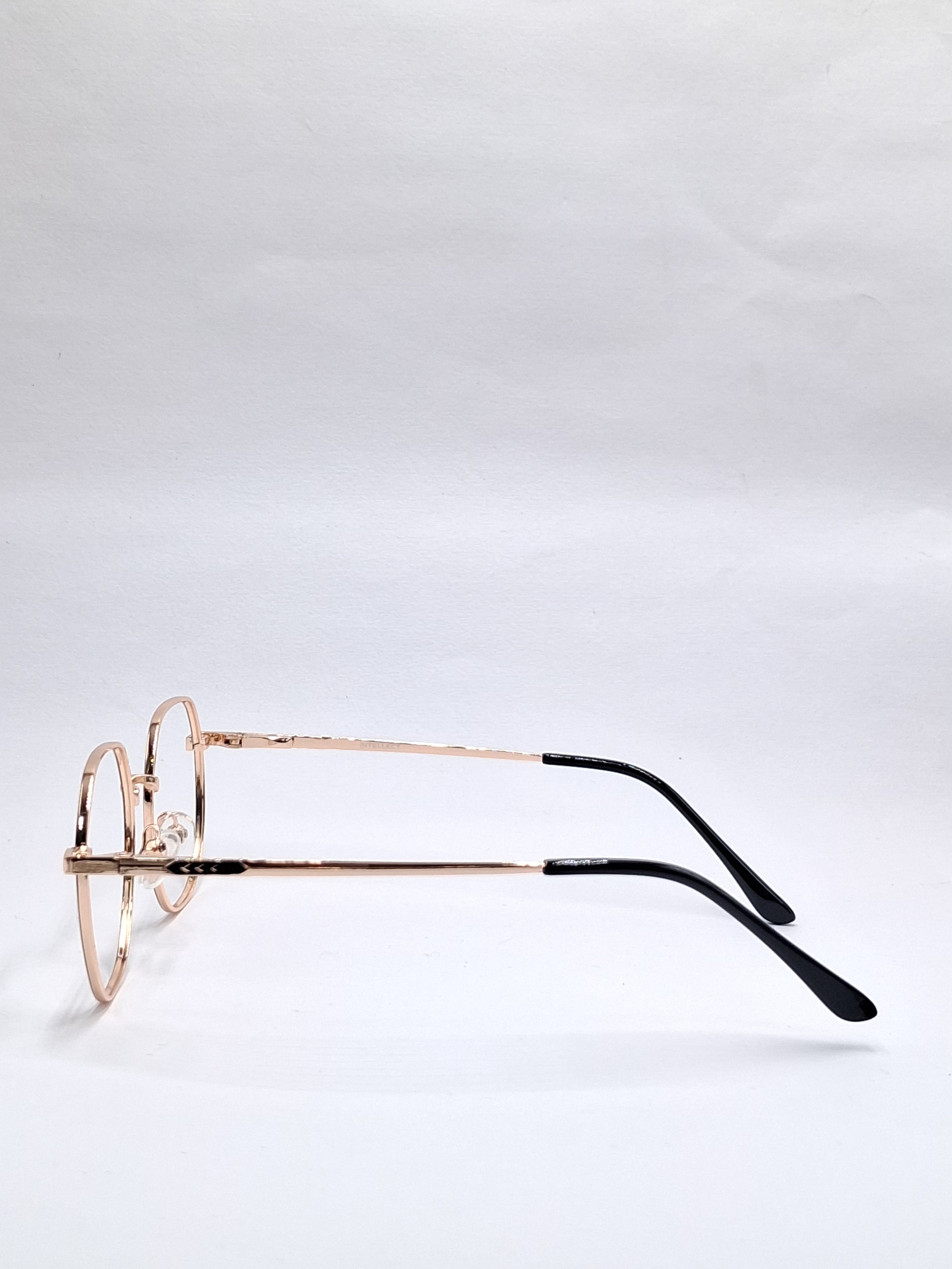 vision plus metallic black and gold metal frame