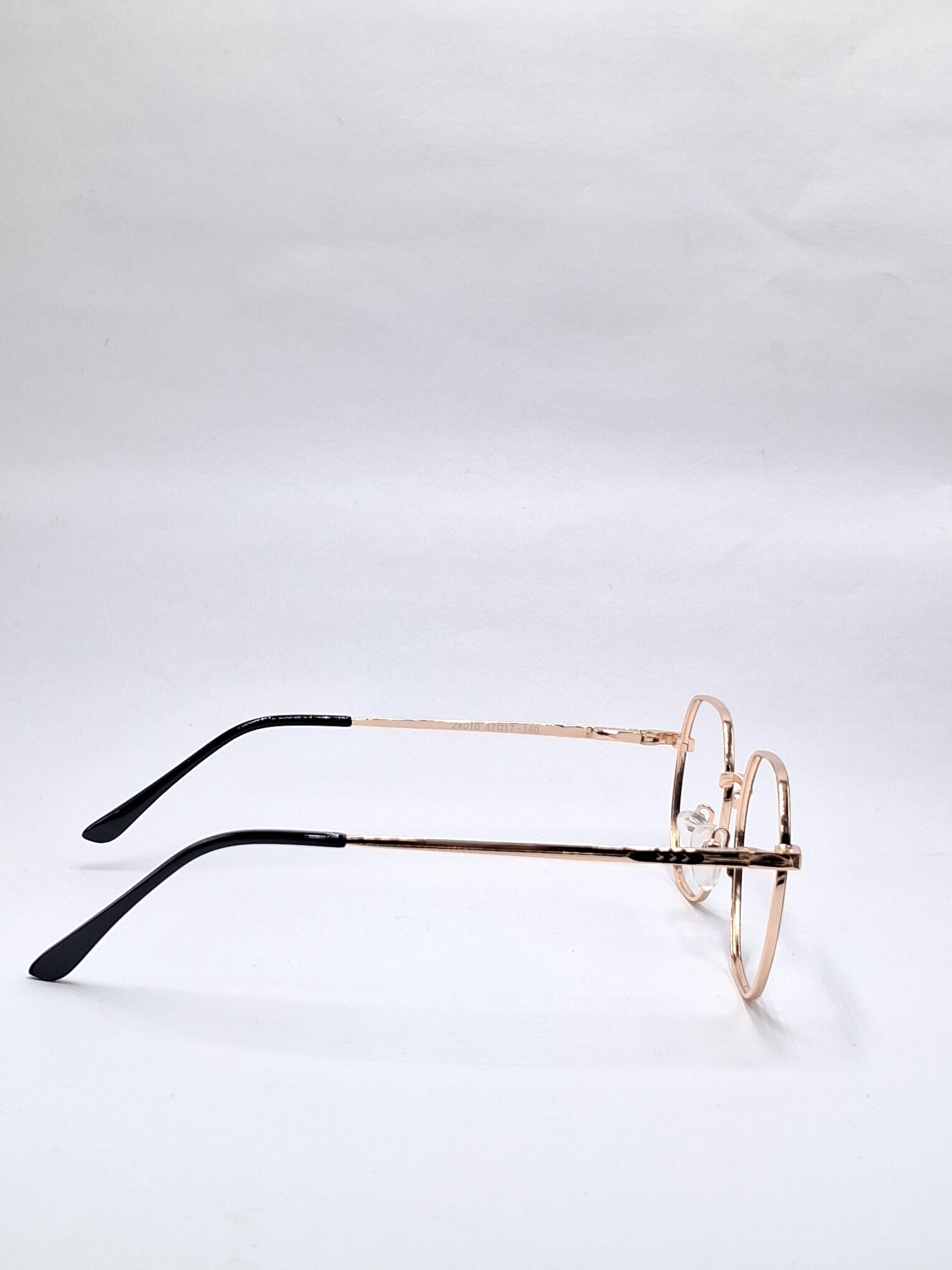 vision plus metallic black and gold metal frame