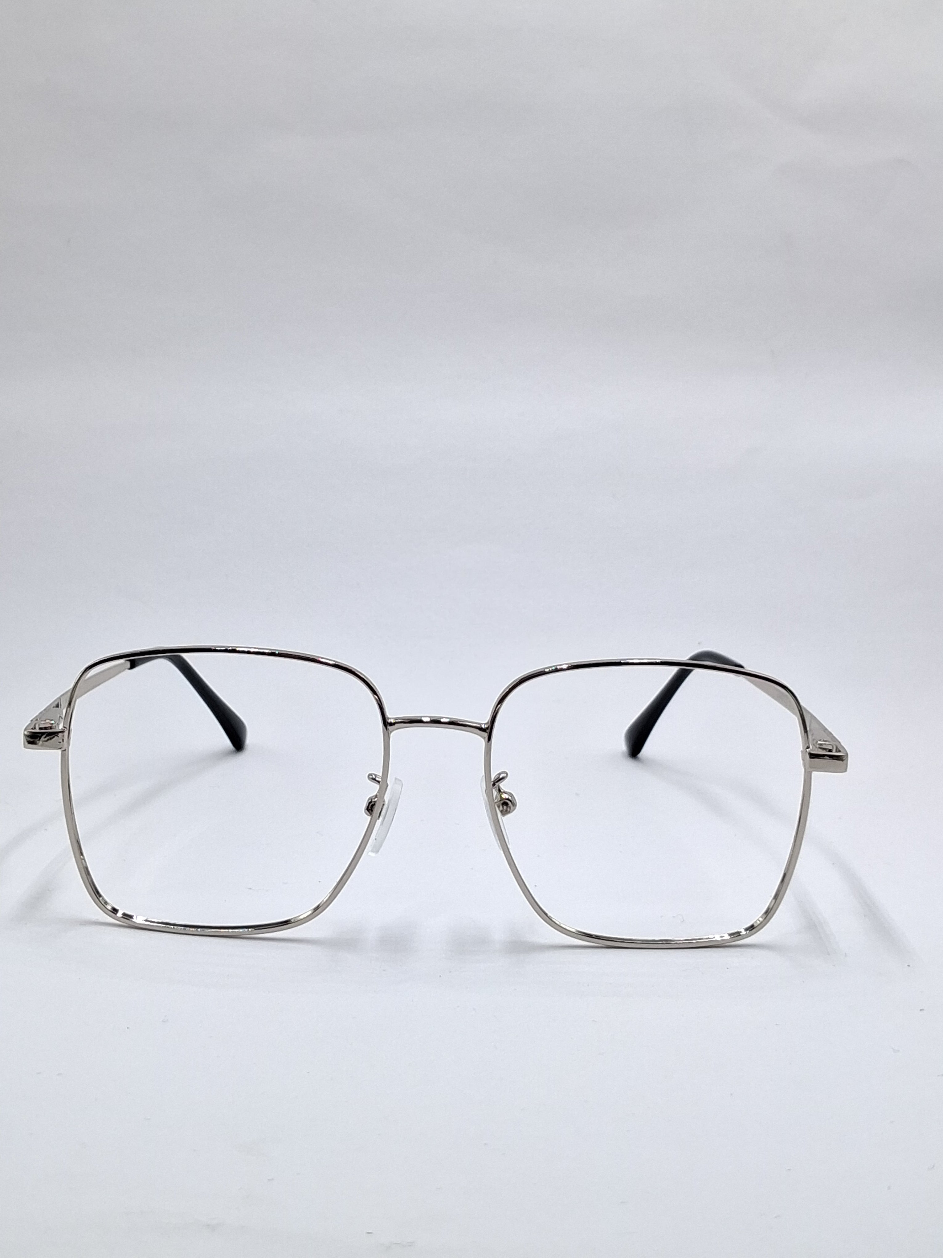 vision plus metallic silver metal frame
