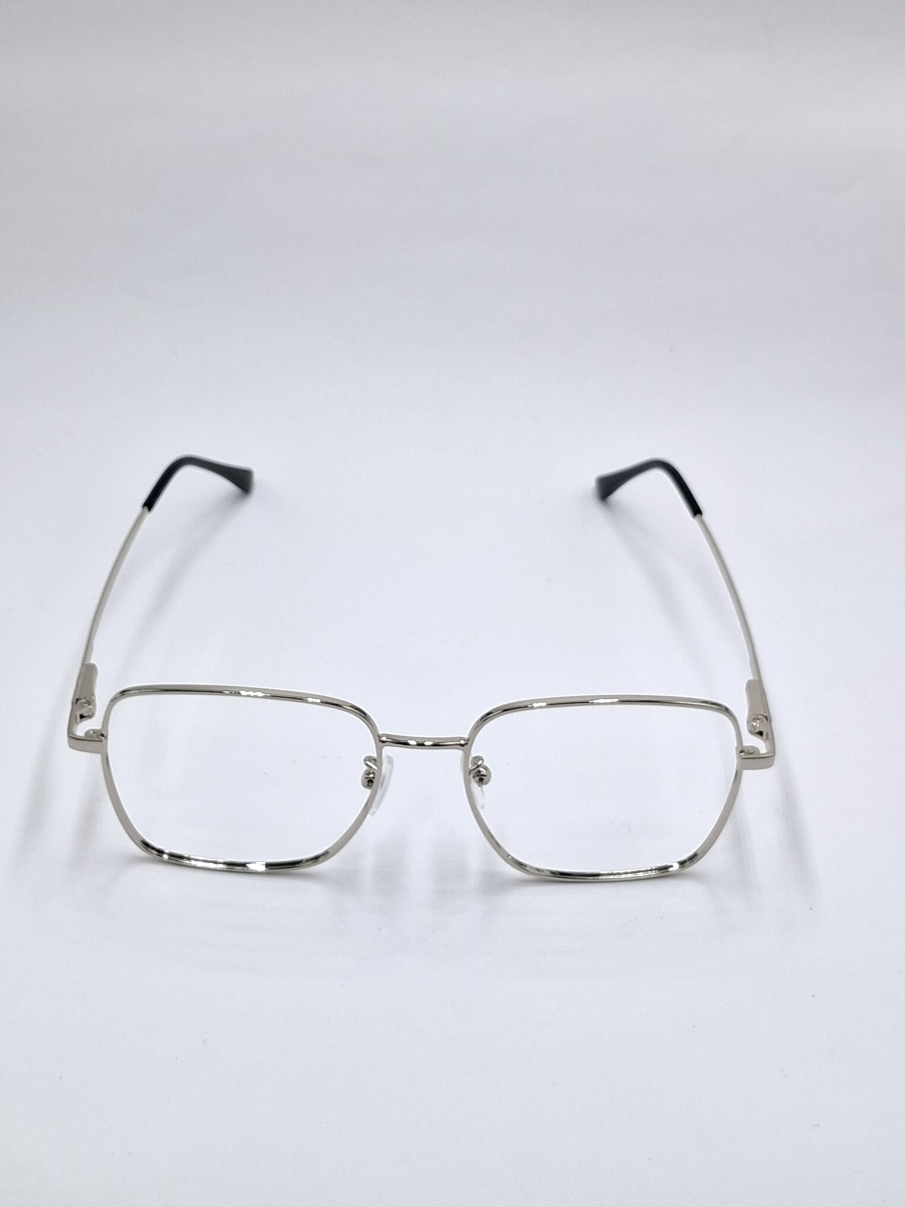 vision plus metallic silver metal frame