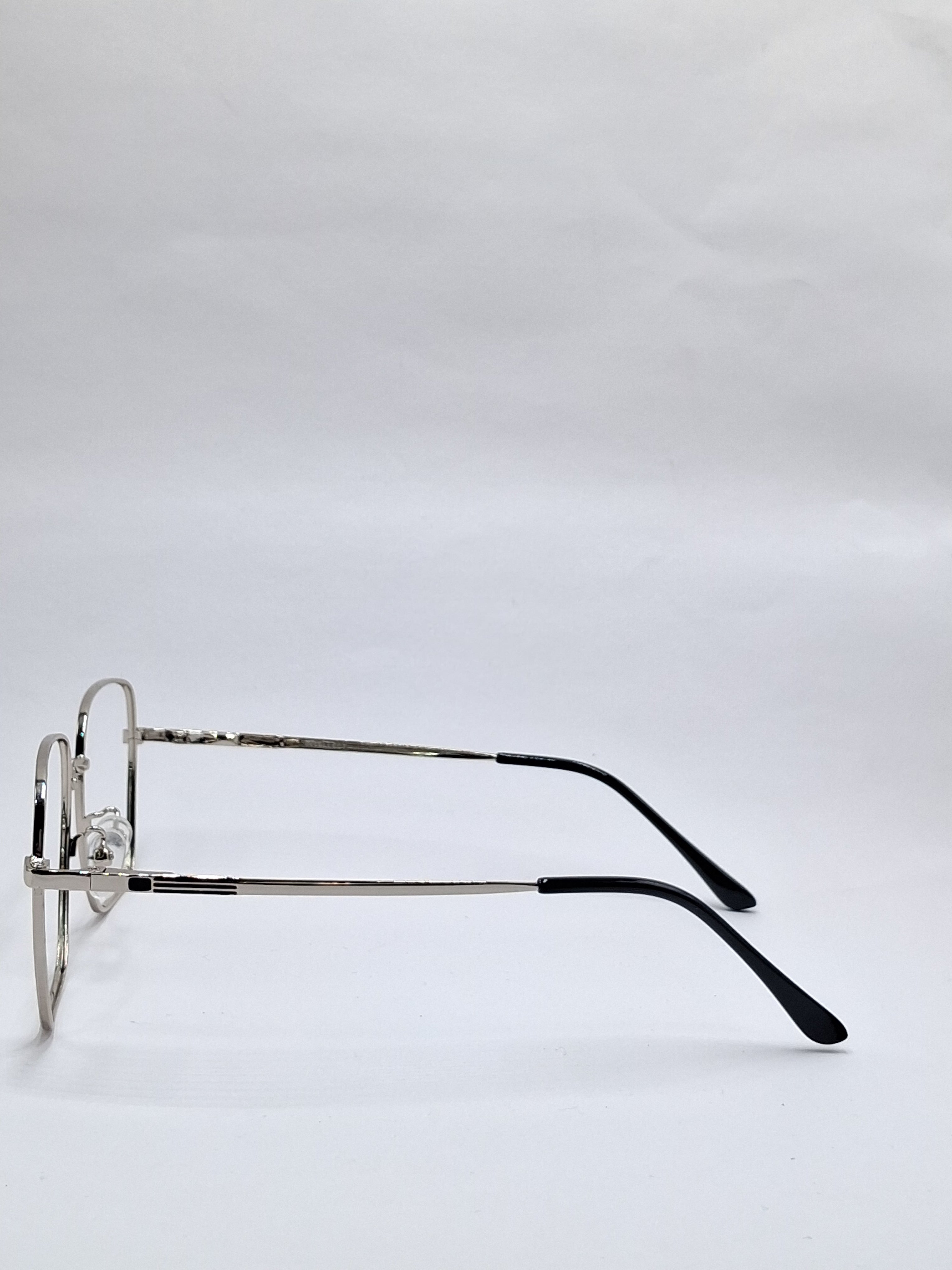 vision plus metallic silver metal frame