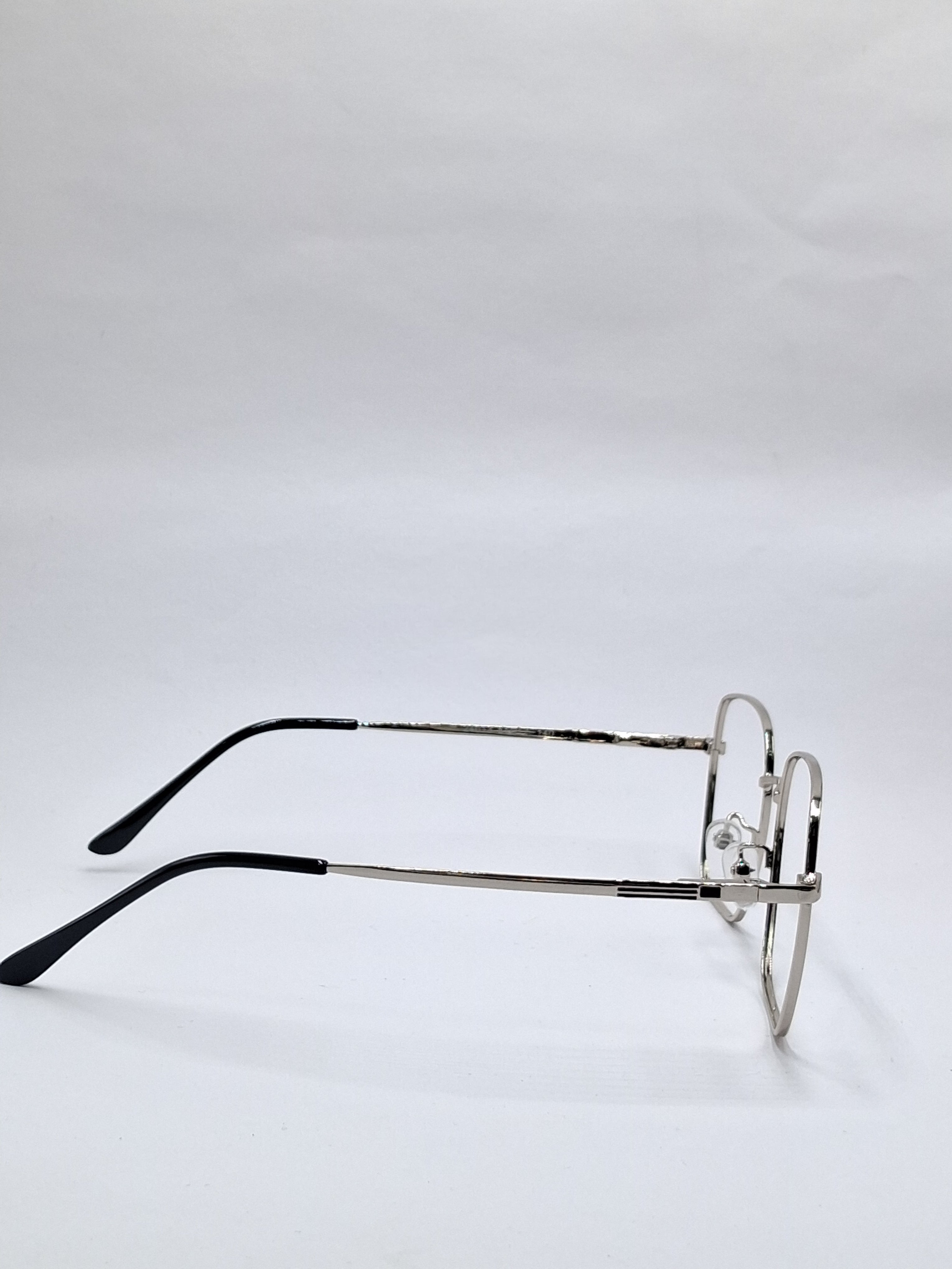 vision plus metallic silver metal frame