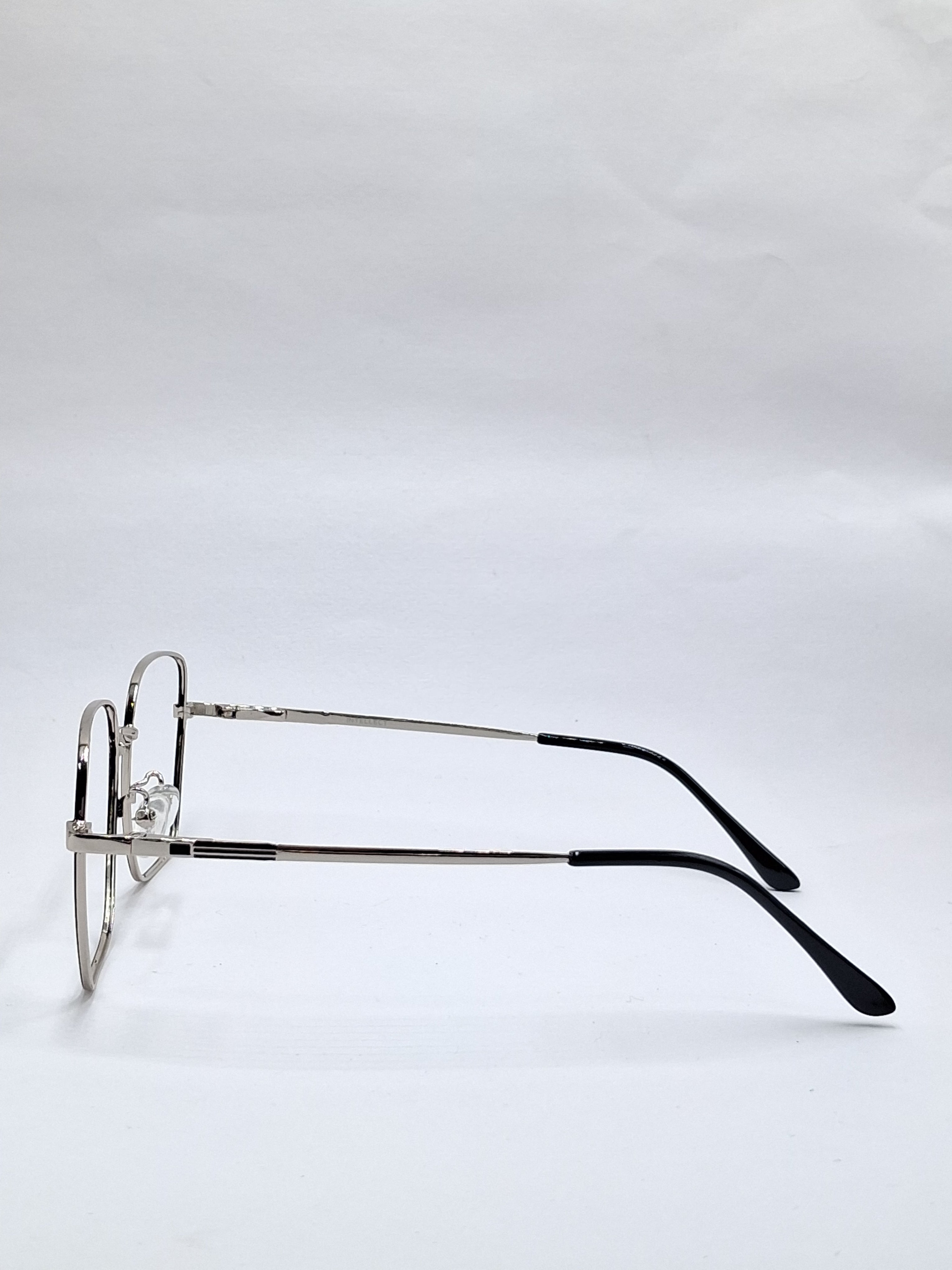 vision plus metallic black and silver metal frame