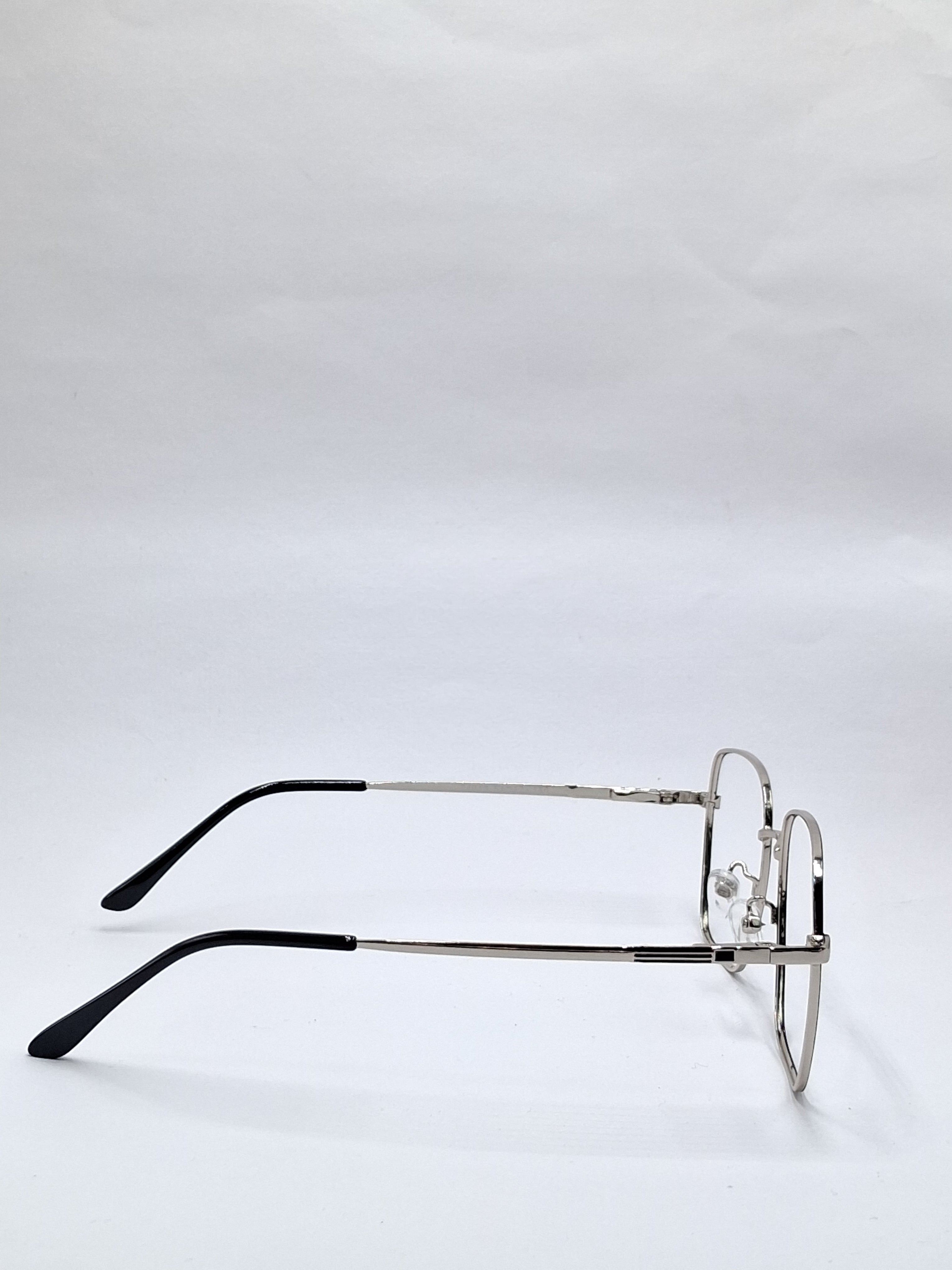 vision plus metallic black and silver metal frame