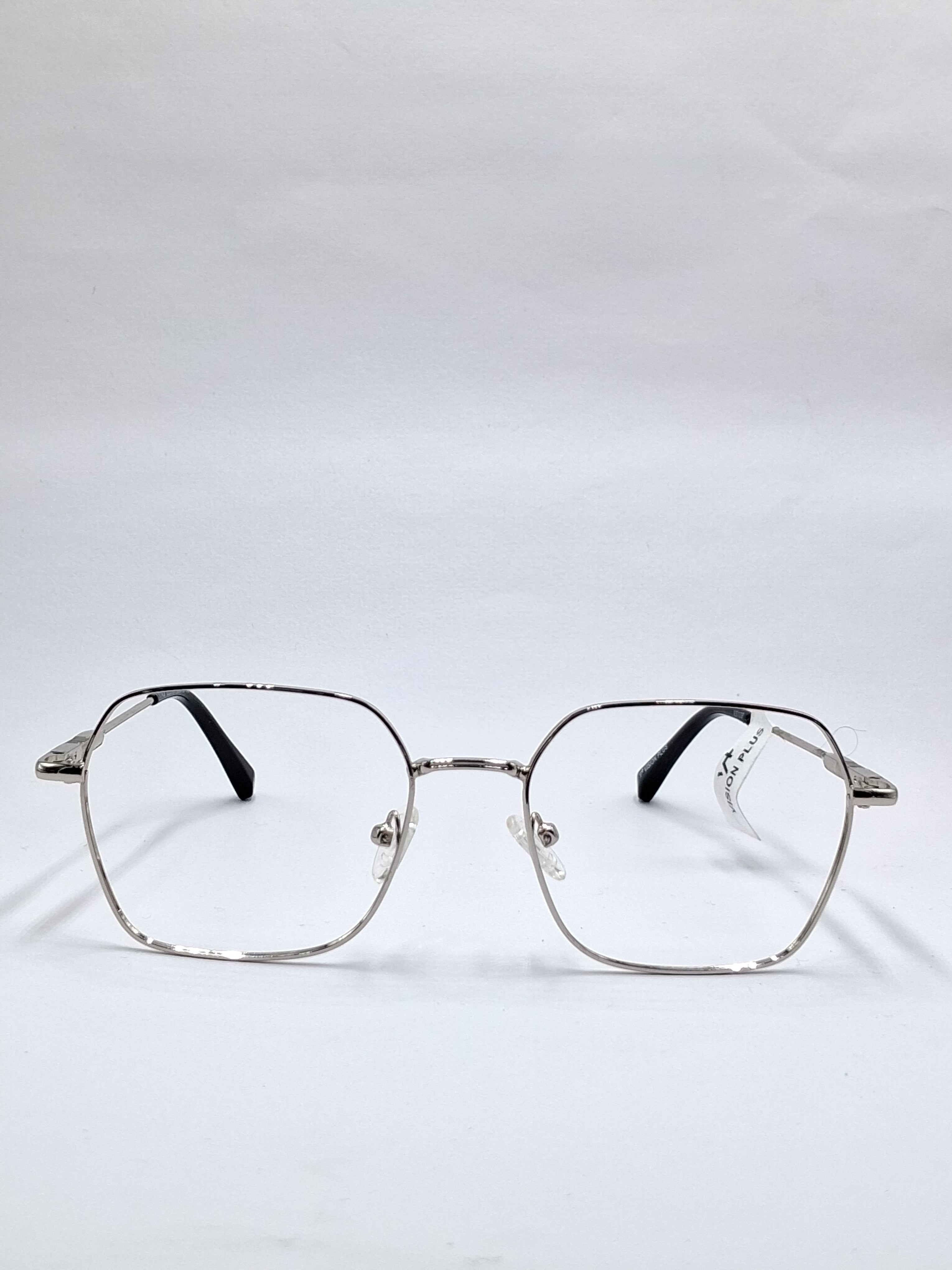 vision plus metallic silver metal frame