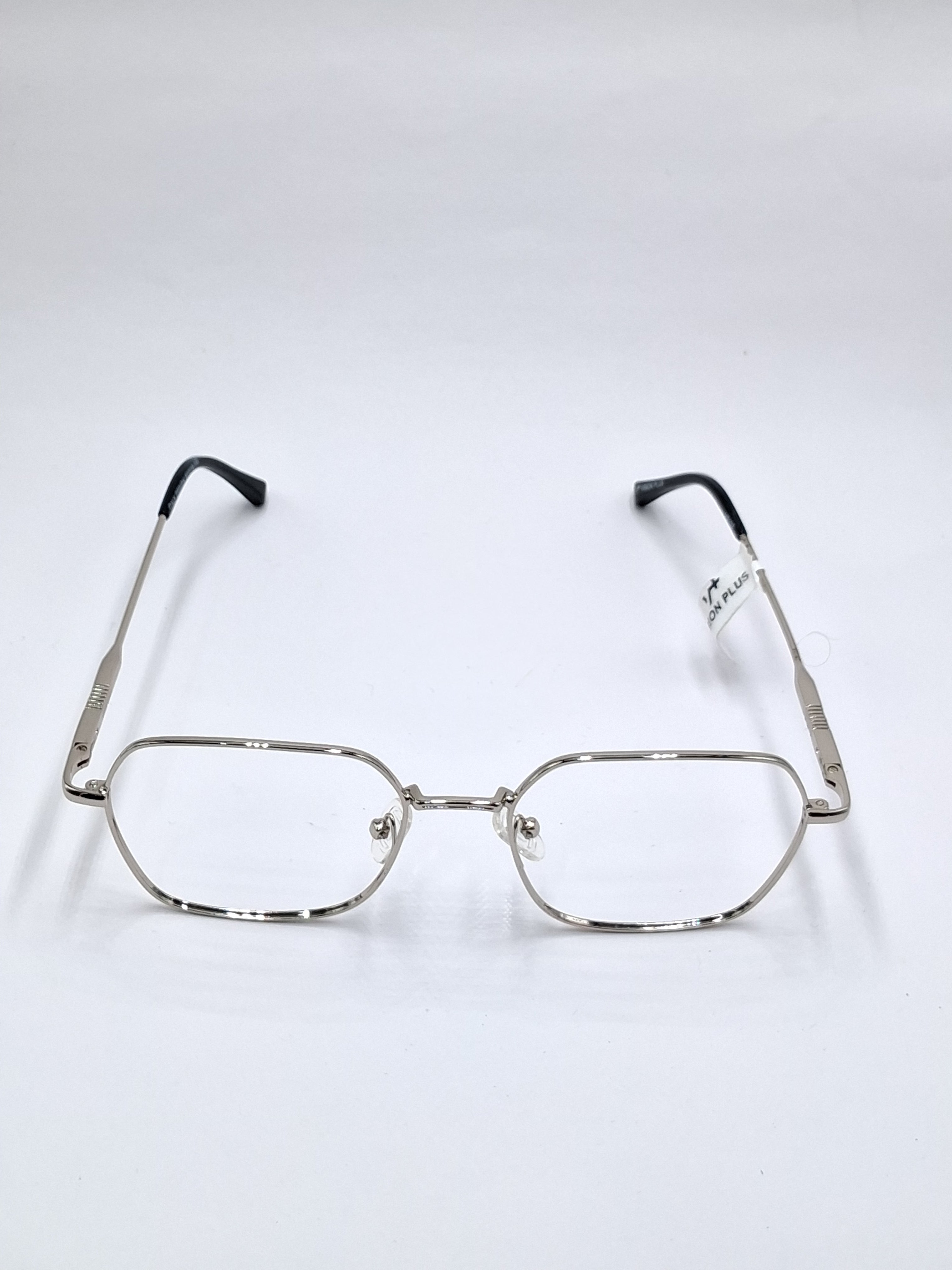 vision plus metallic silver metal frame
