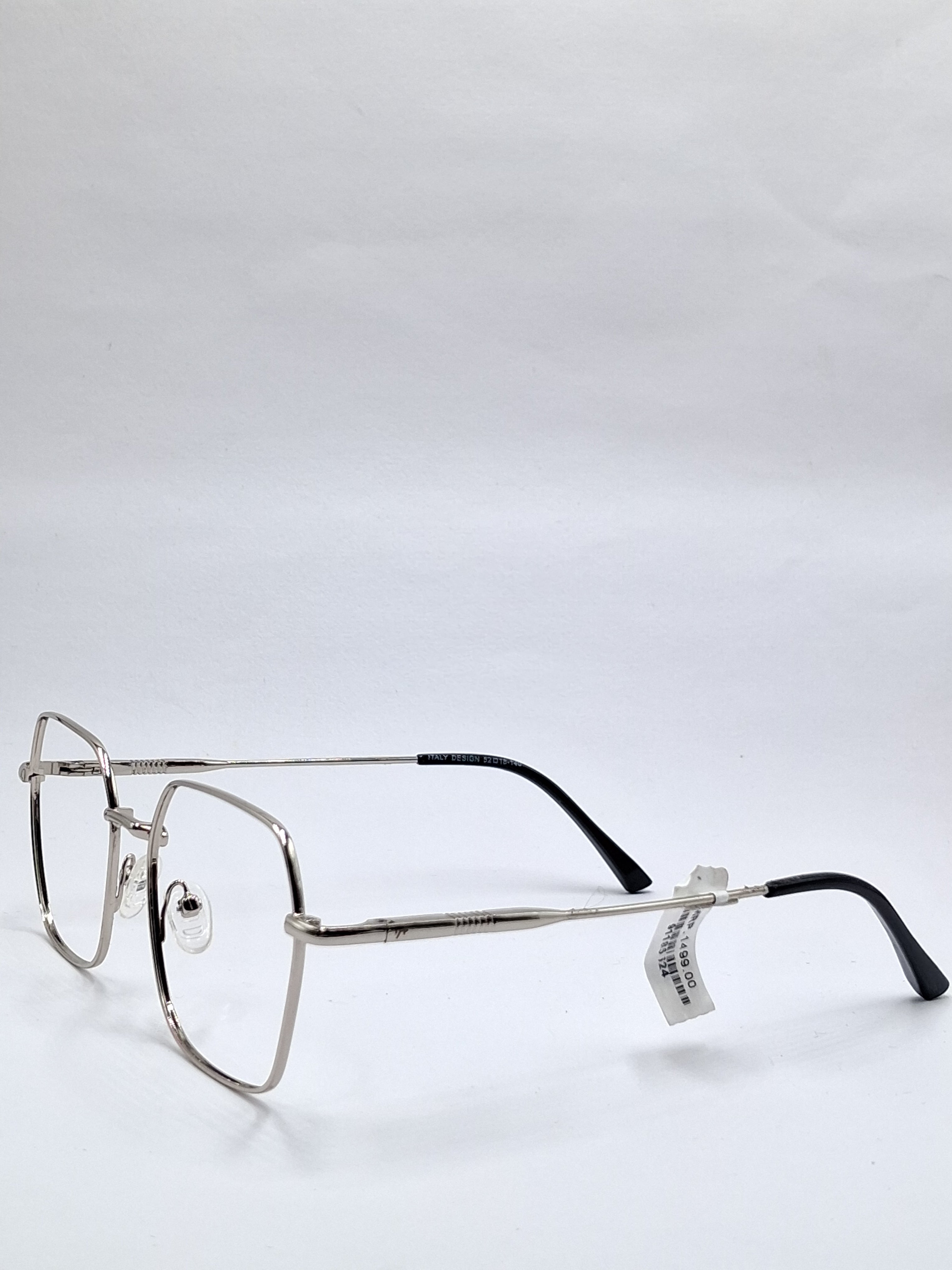 vision plus metallic silver metal frame