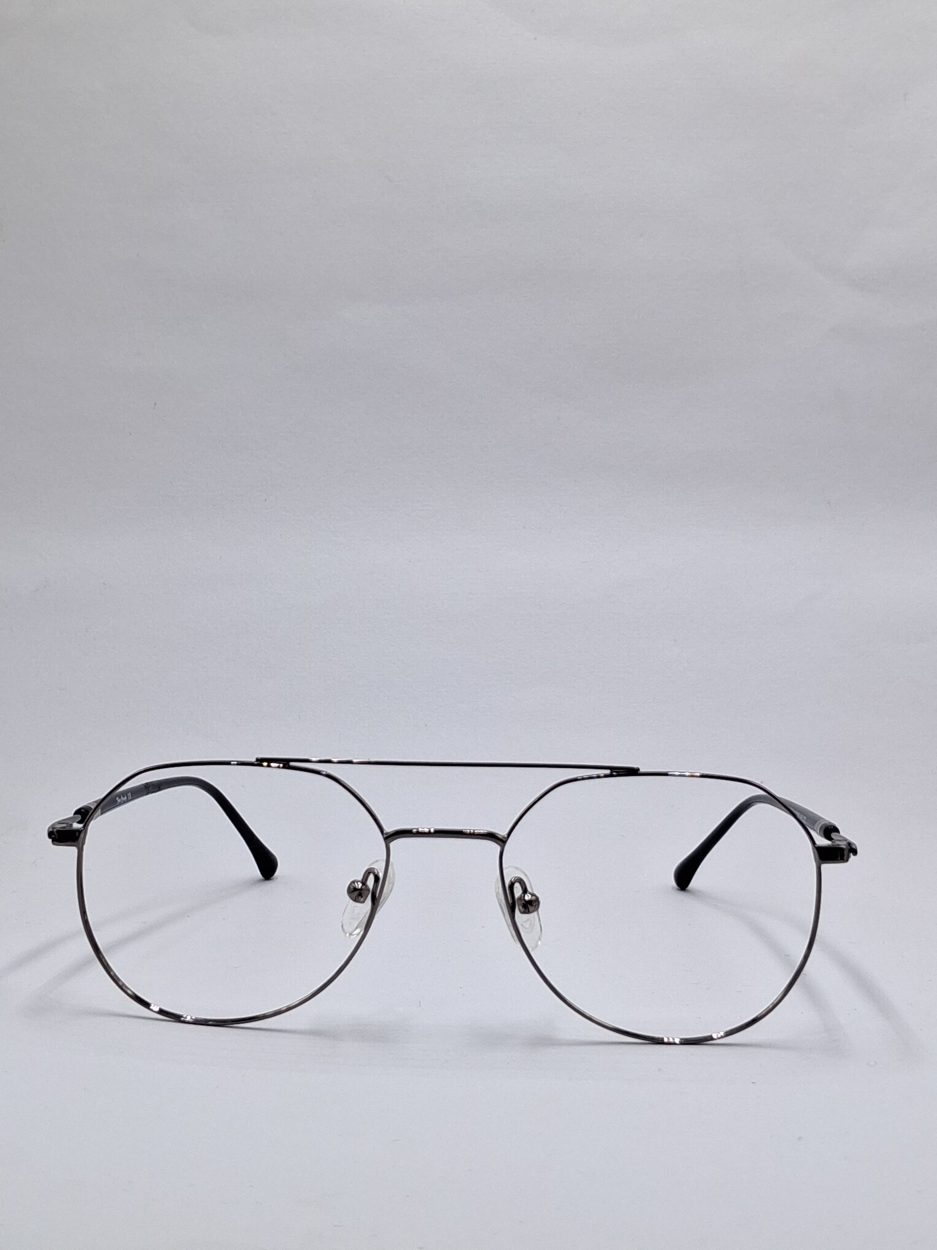 vision plus metallic silver and black metal frame