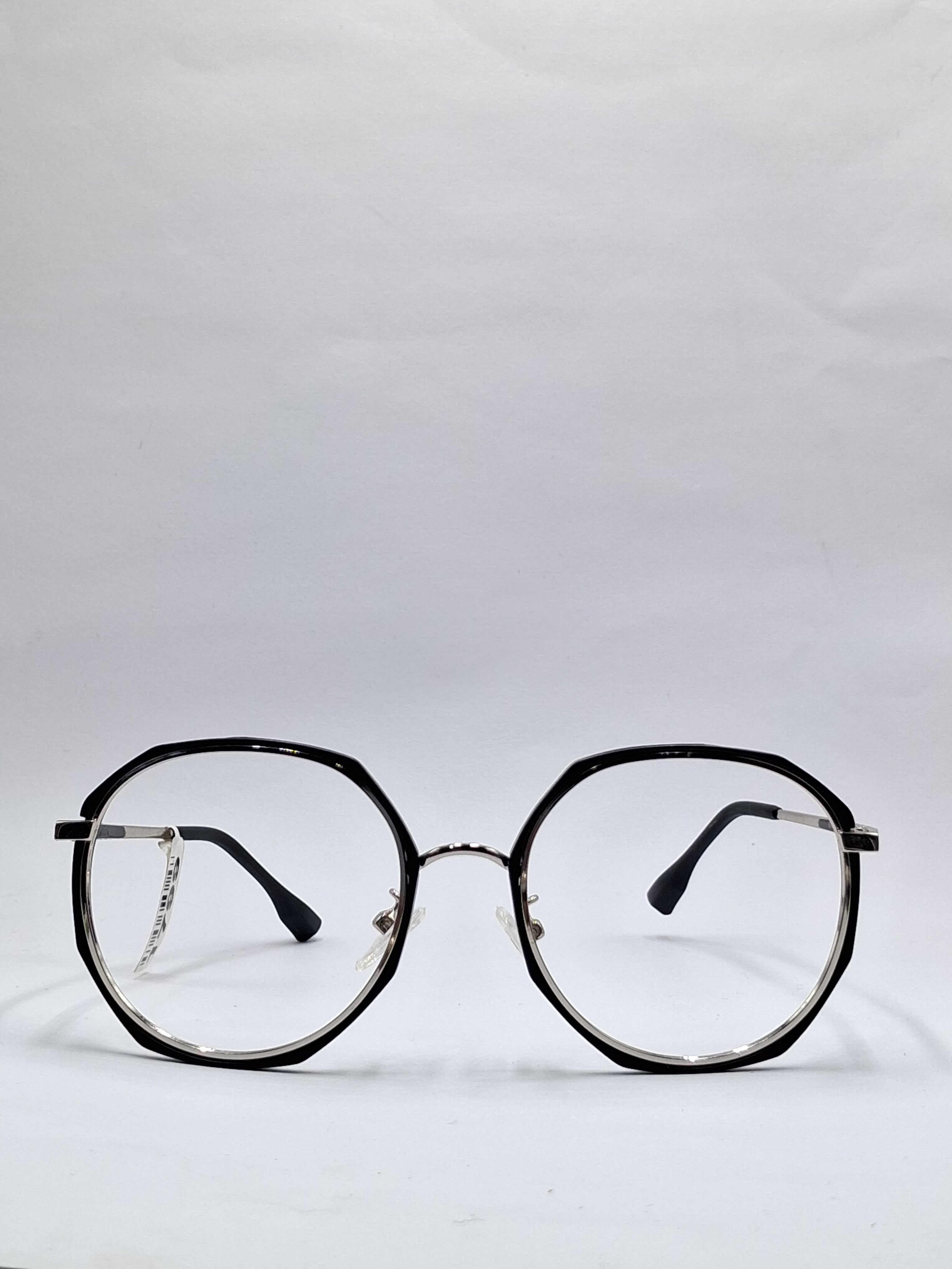 vision plus metallic matte black and silver metal frame