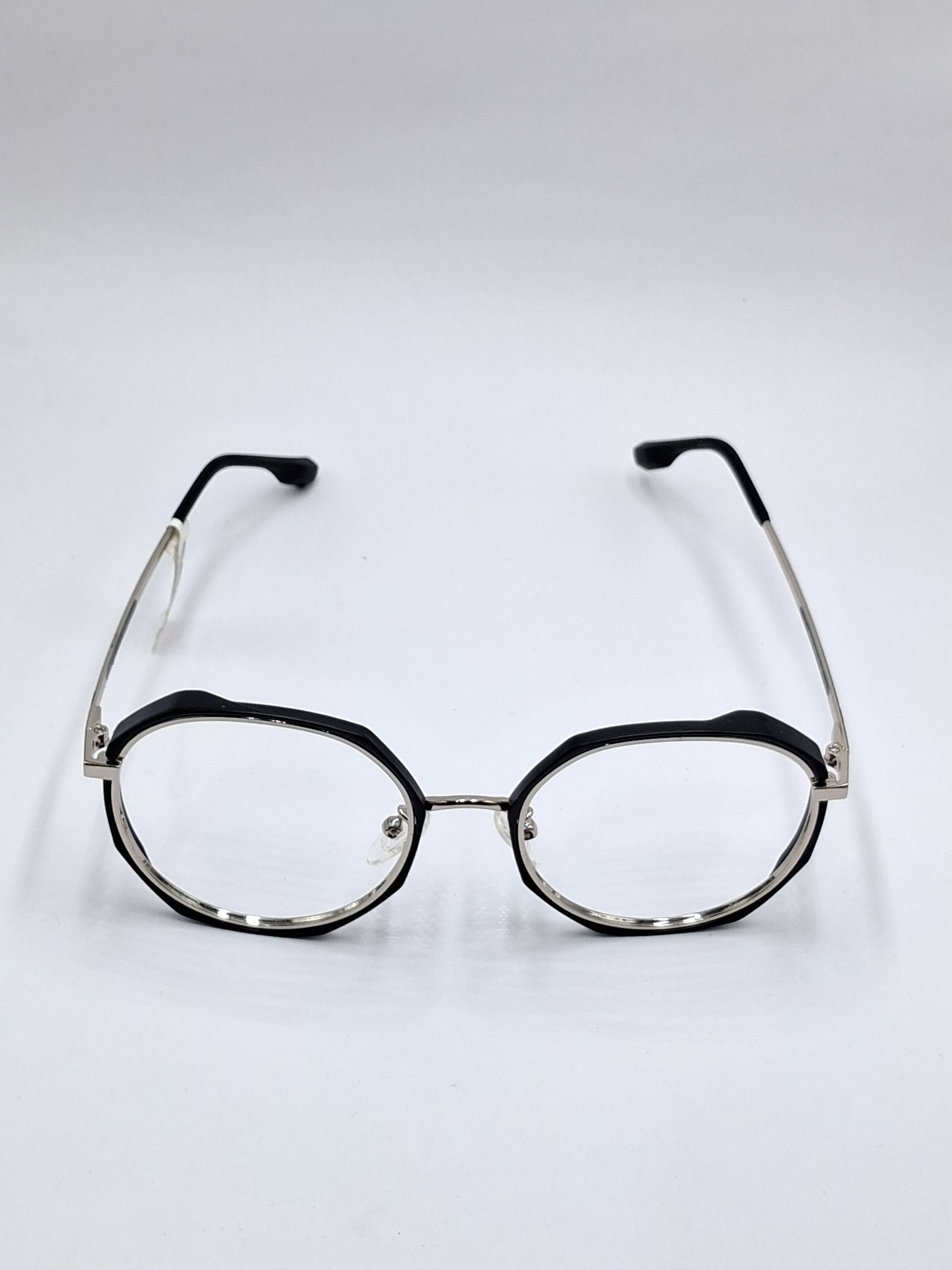 vision plus metallic matte black and silver metal frame