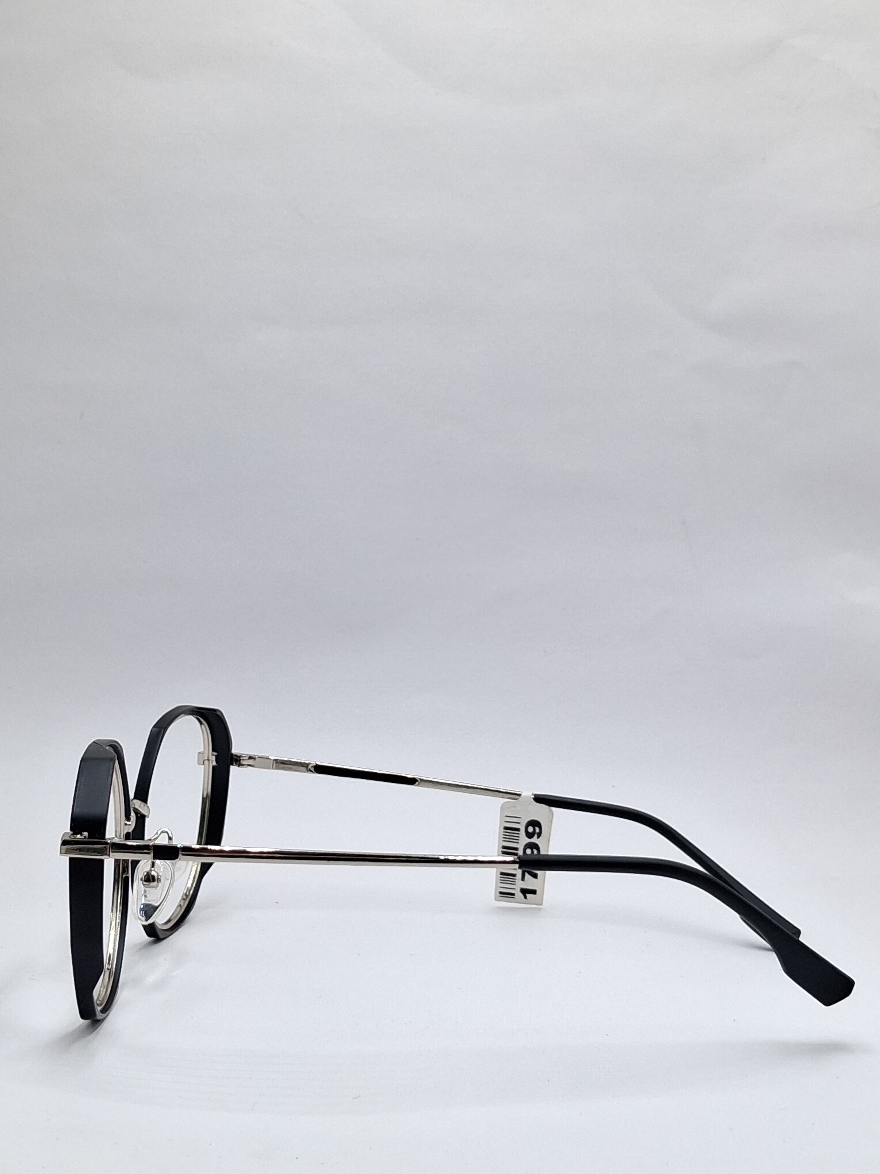 vision plus metallic matte black and silver metal frame