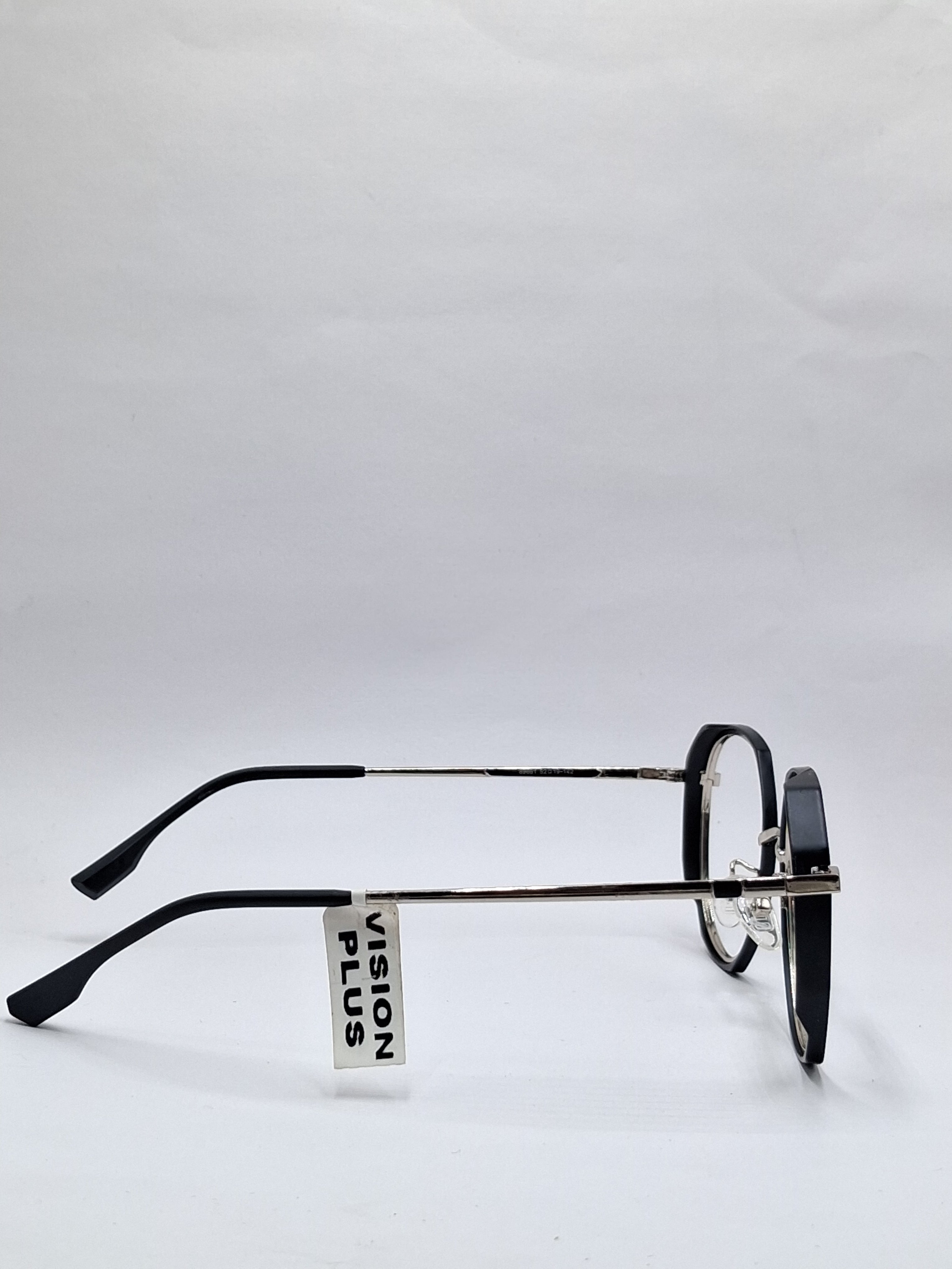 vision plus metallic matte black and silver metal frame