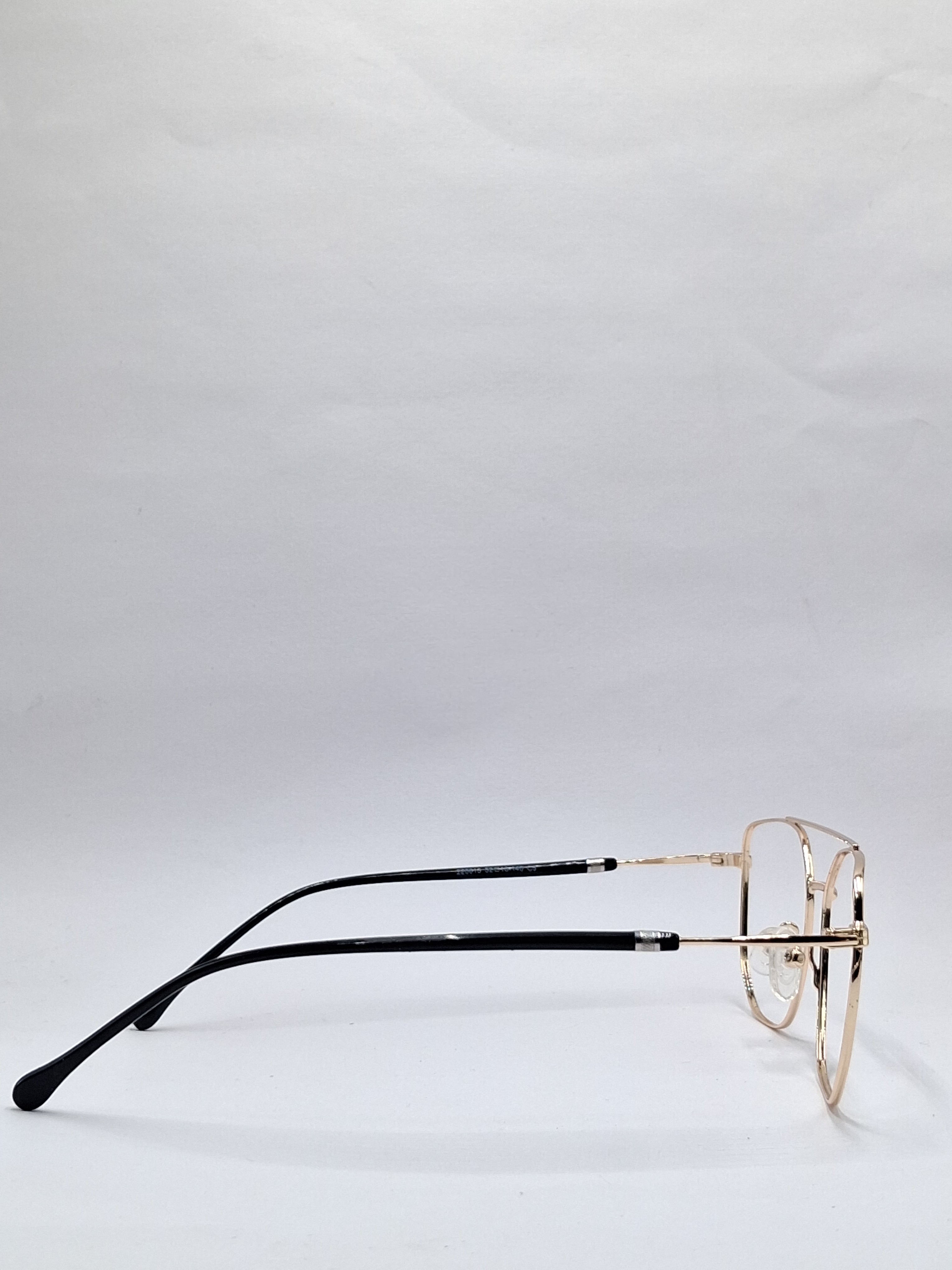 vision plus metallic double bar gold metal frame