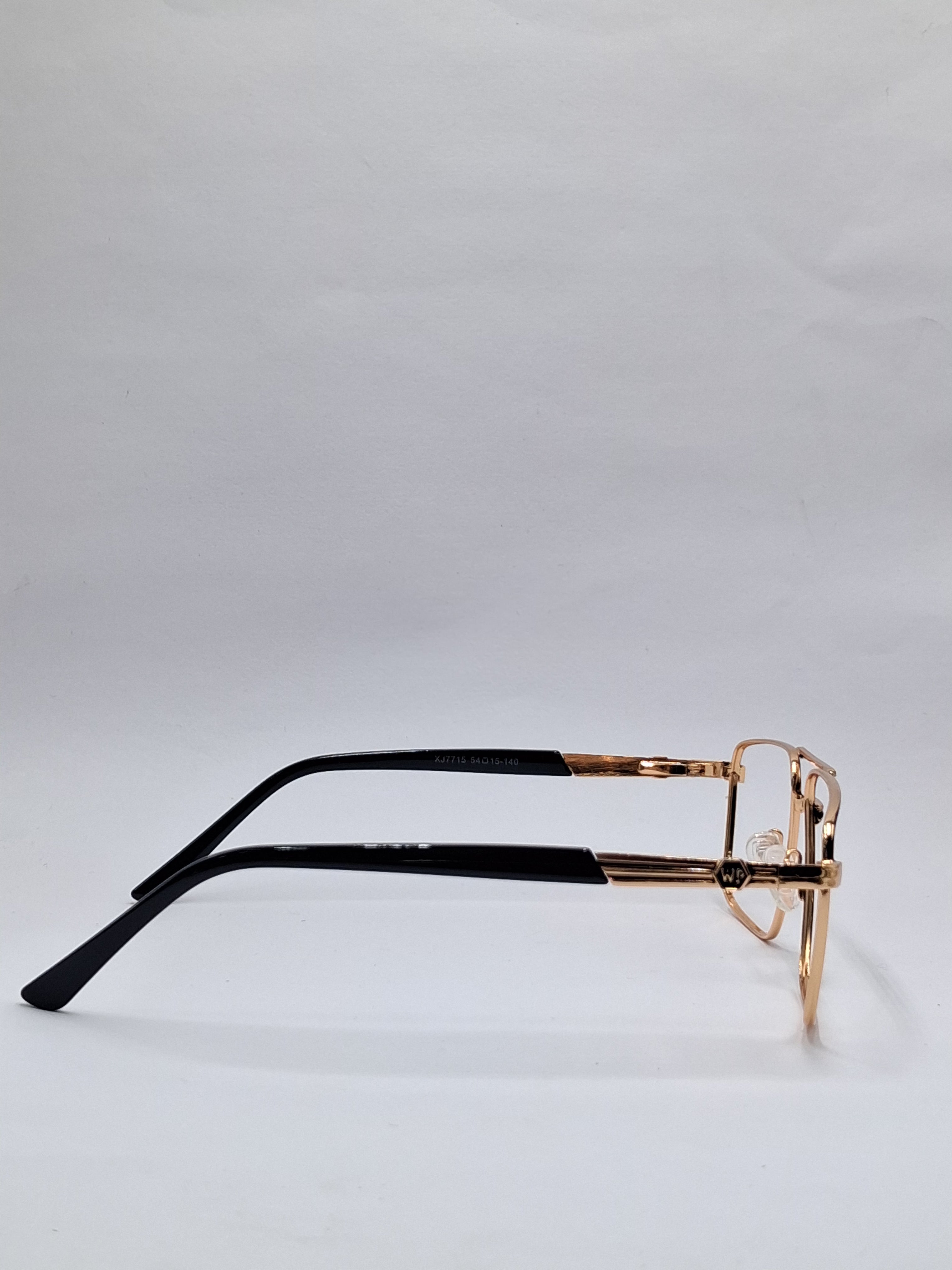 vision plus metallic double bar black and gold metal frame