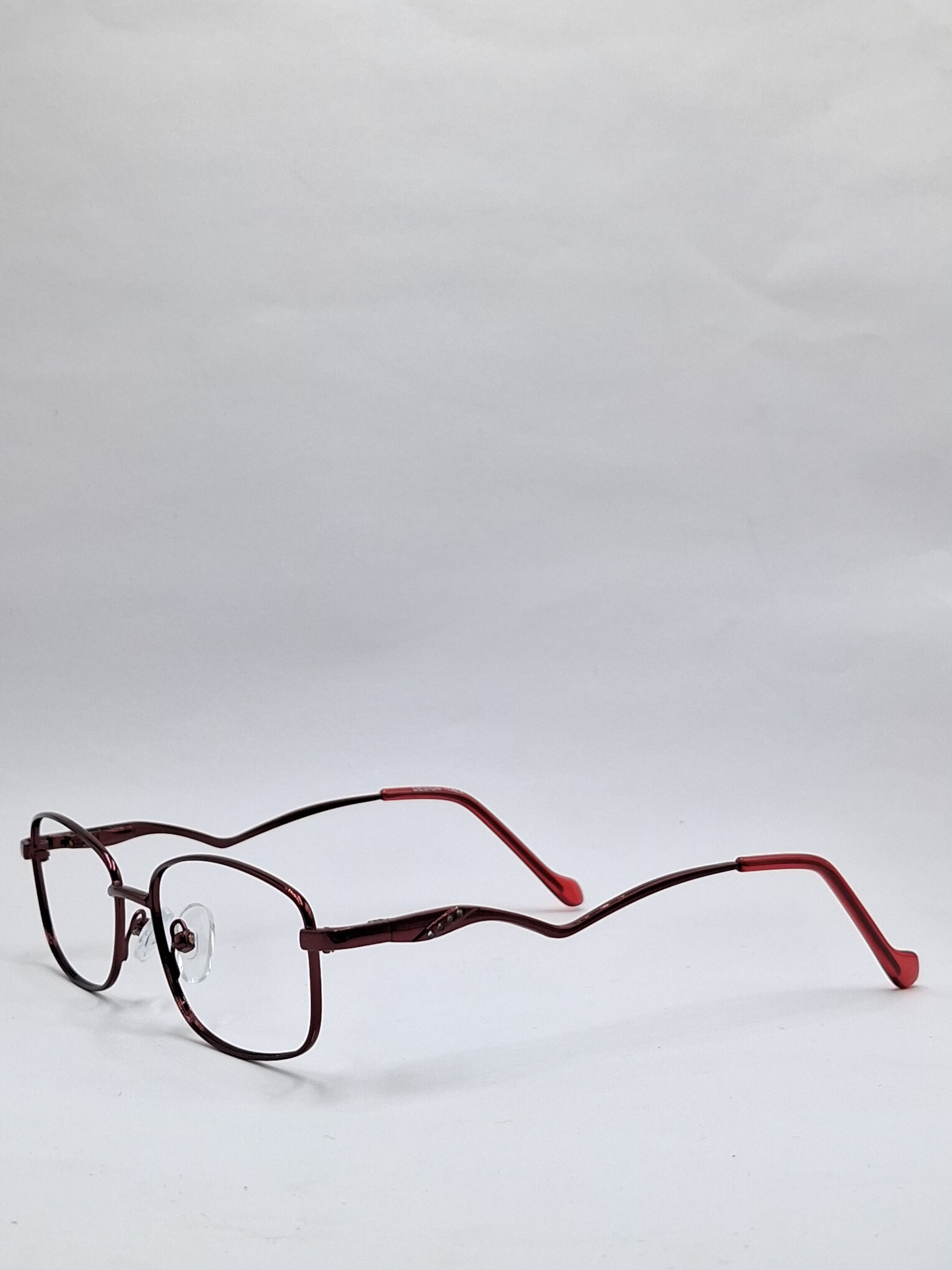 vision plus metallic premium maroon metal frame