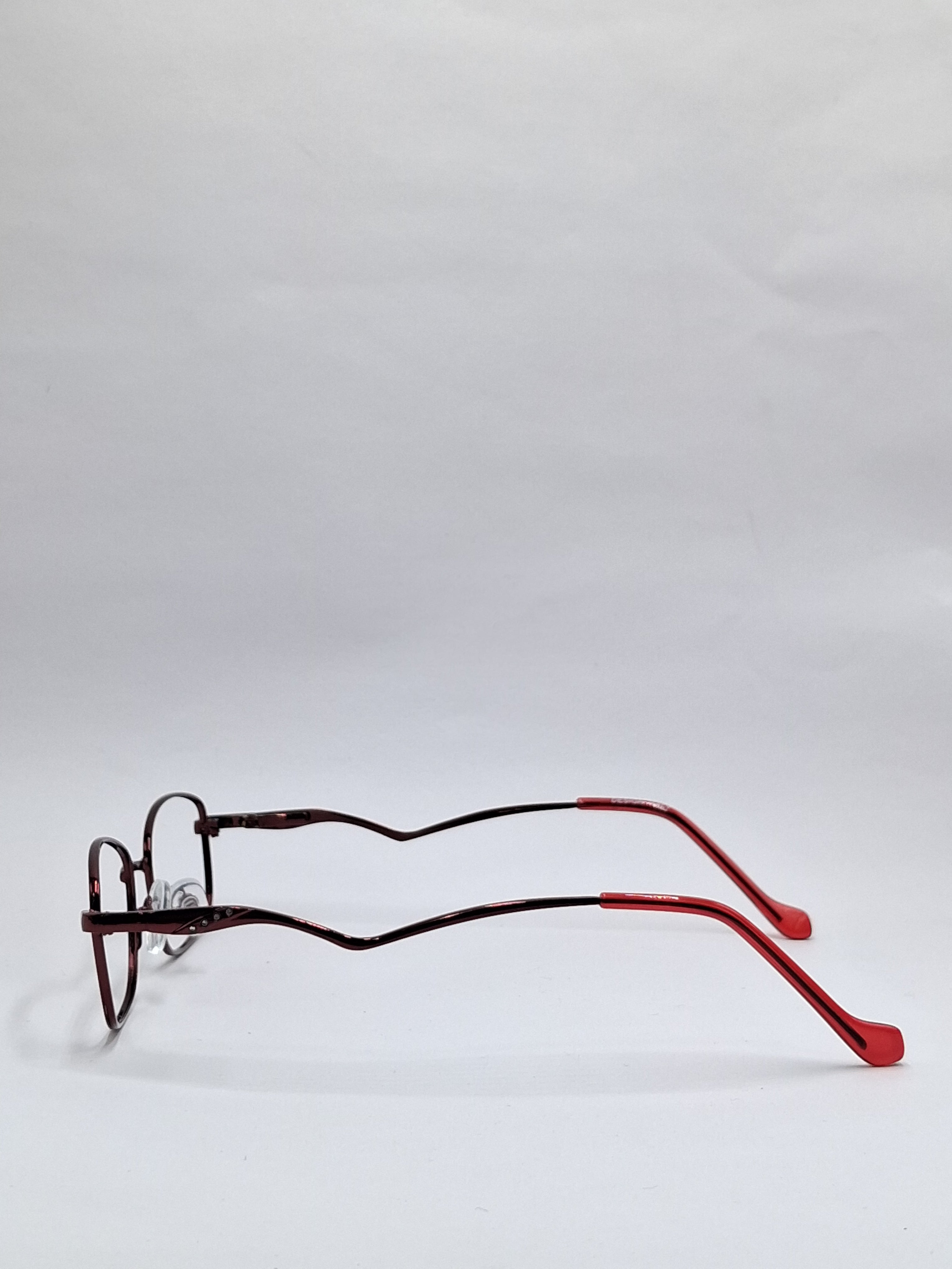 vision plus metallic premium maroon metal frame