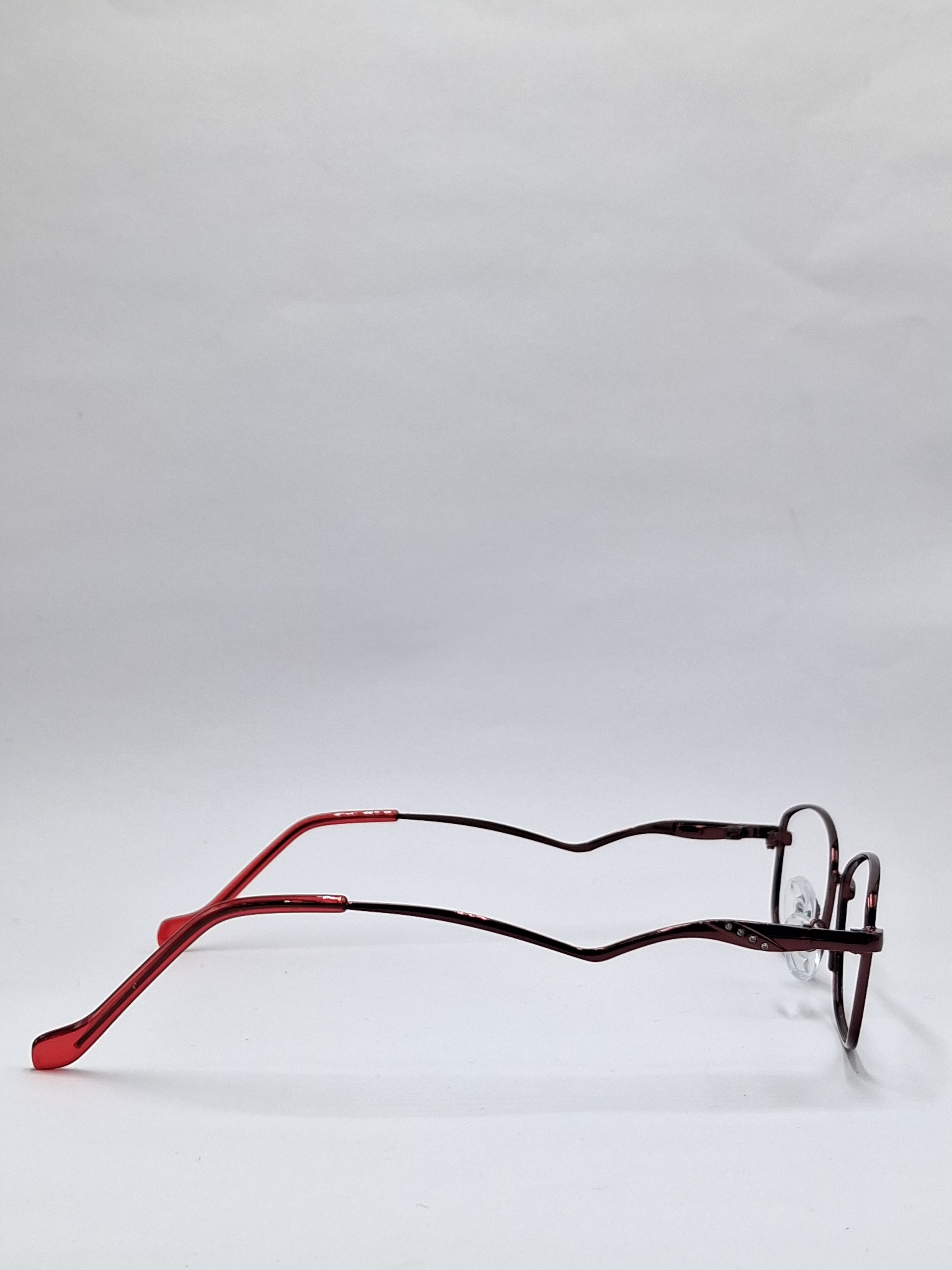 vision plus metallic premium maroon metal frame