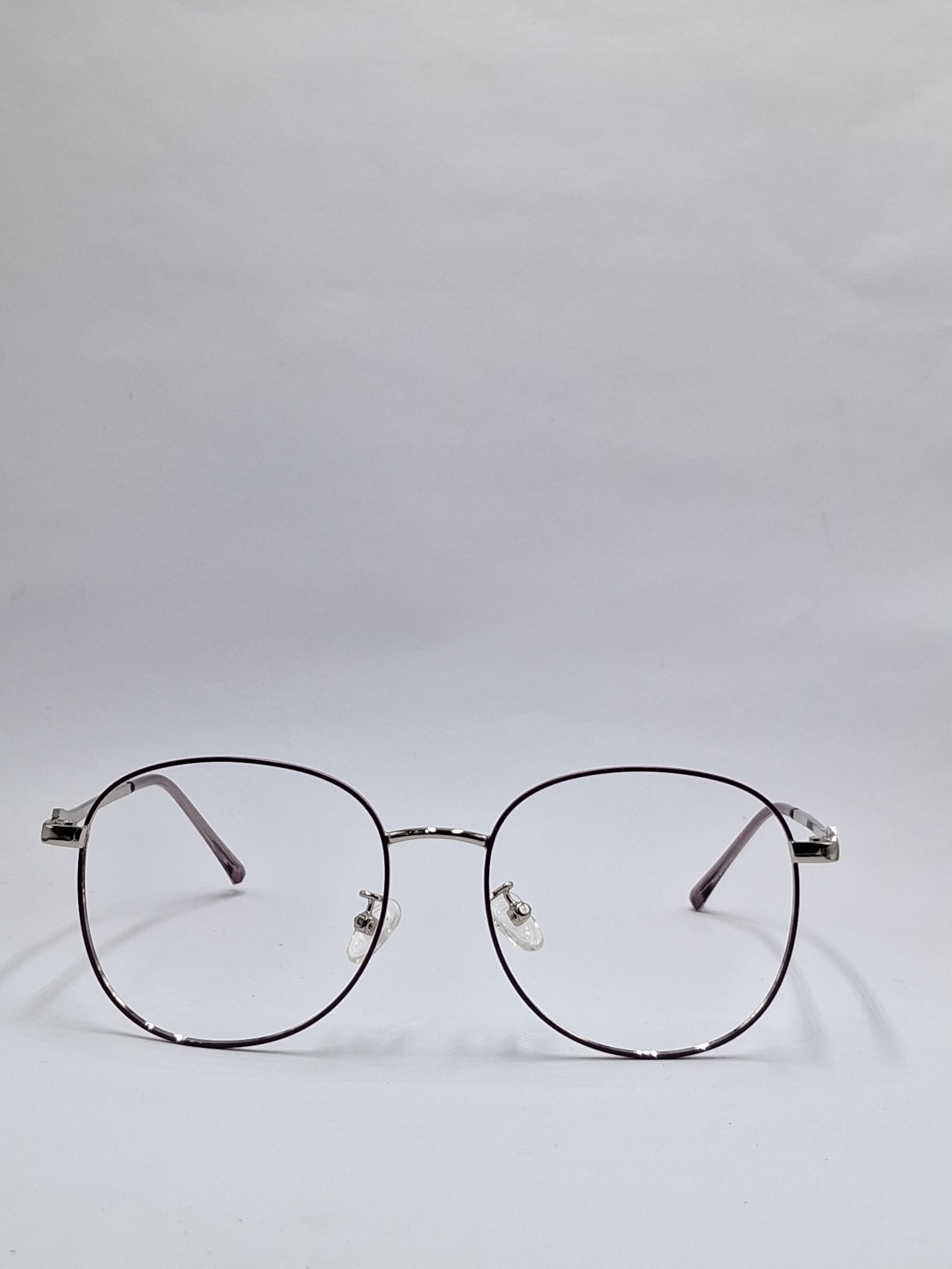 vision plus metallic purple and silver metal frame