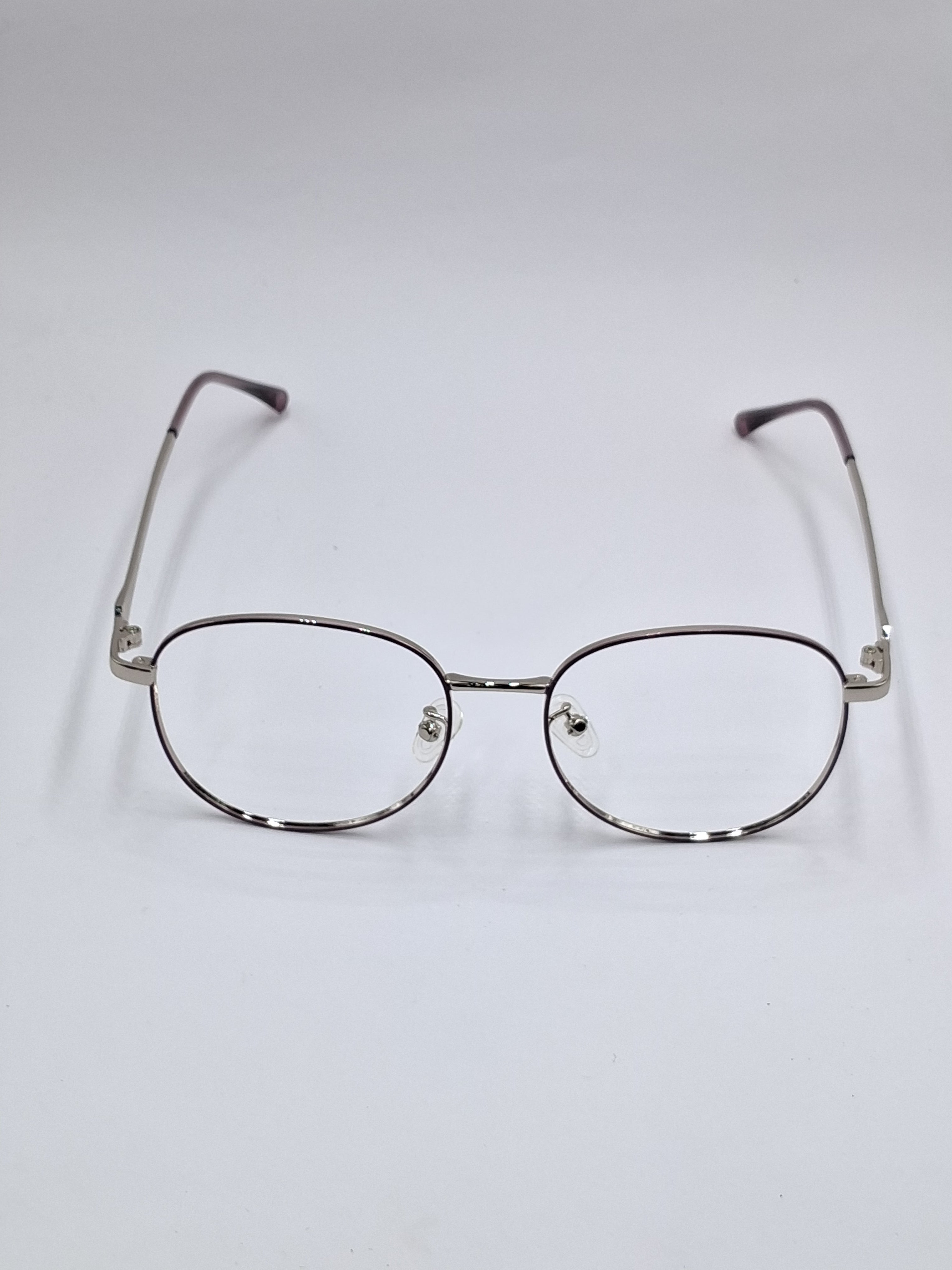 vision plus metallic purple and silver metal frame