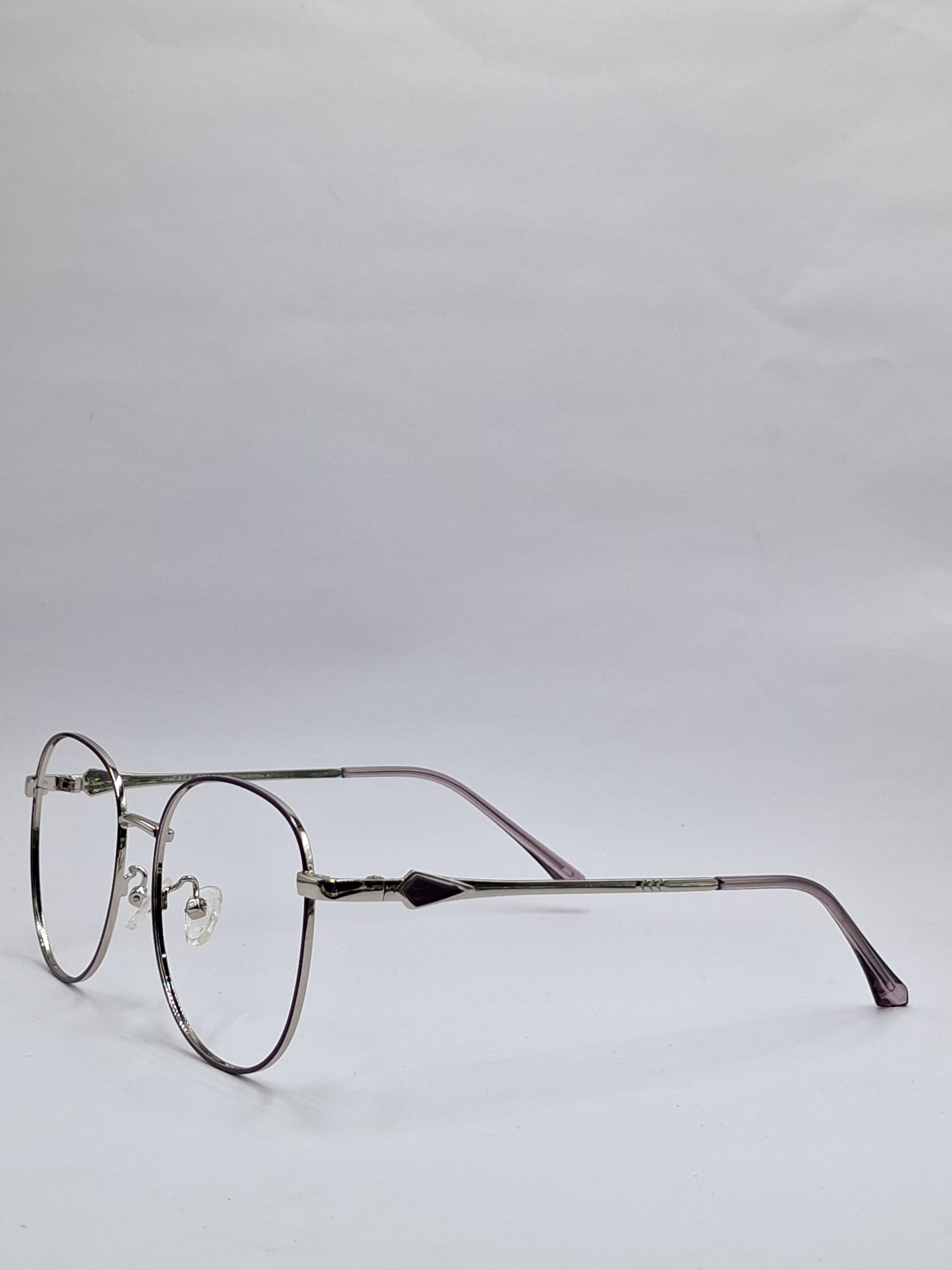 vision plus metallic purple and silver metal frame
