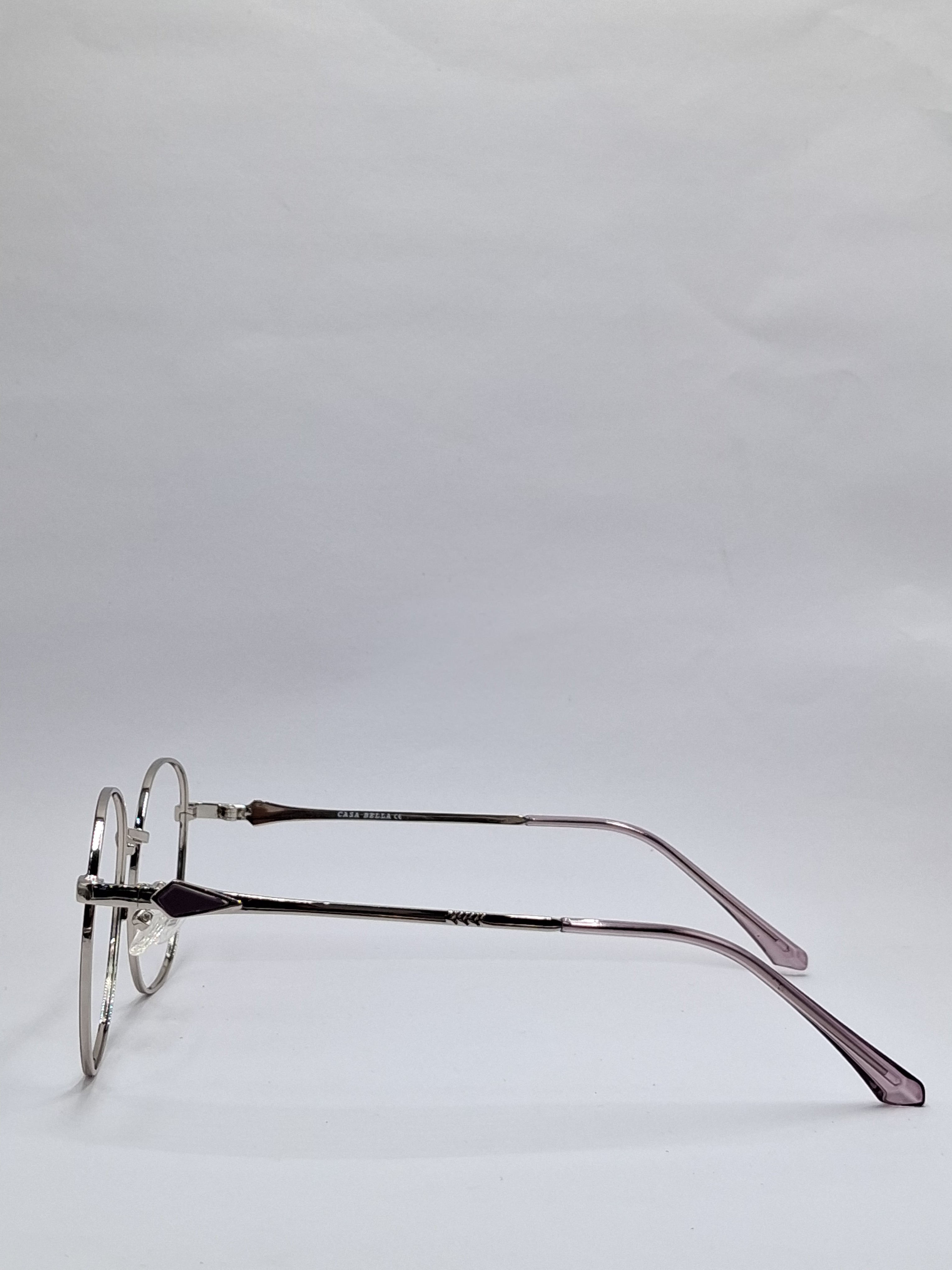 vision plus metallic purple and silver metal frame