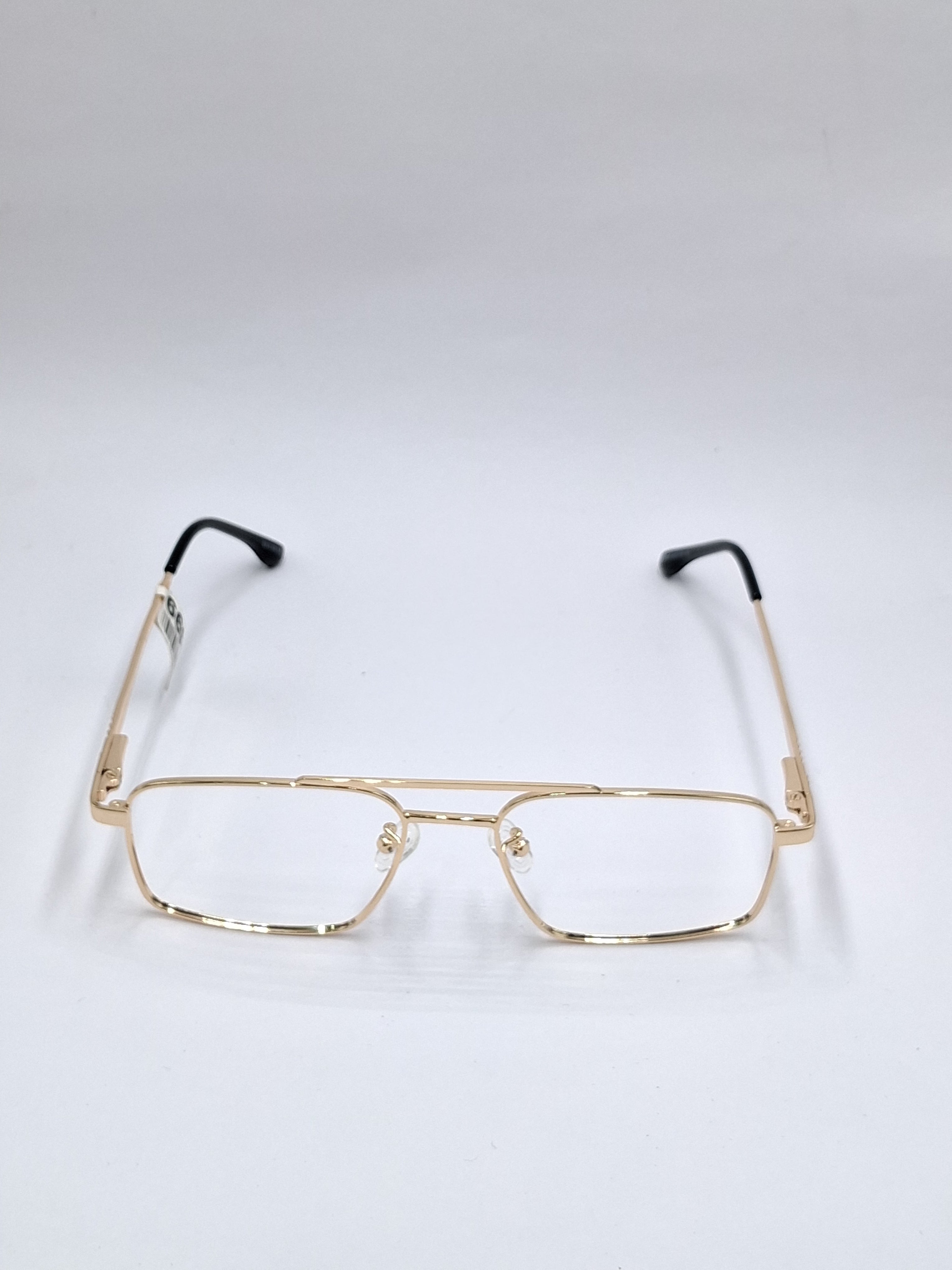 vision plus metallic double bar gold metal frame