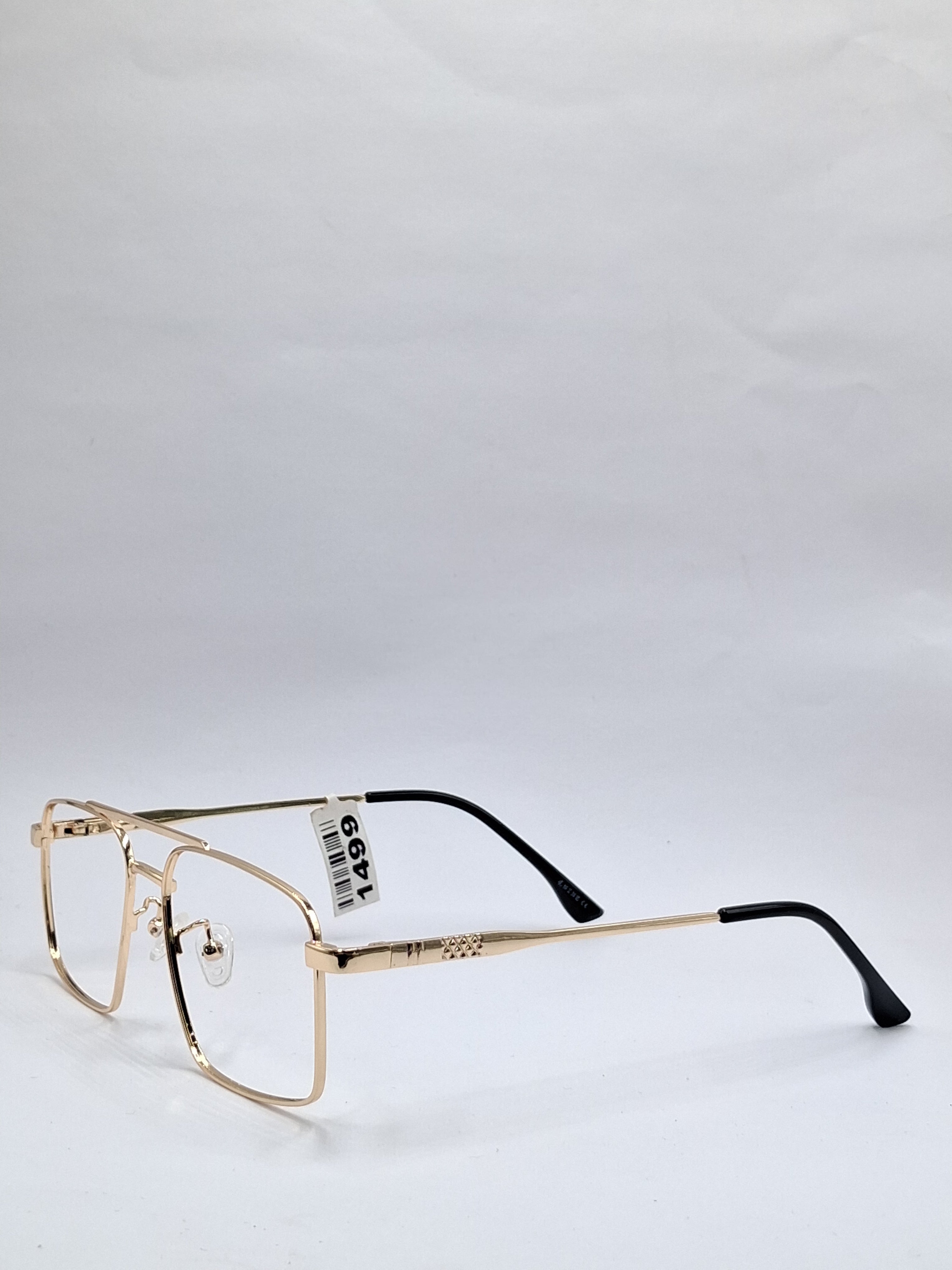 vision plus metallic double bar gold metal frame