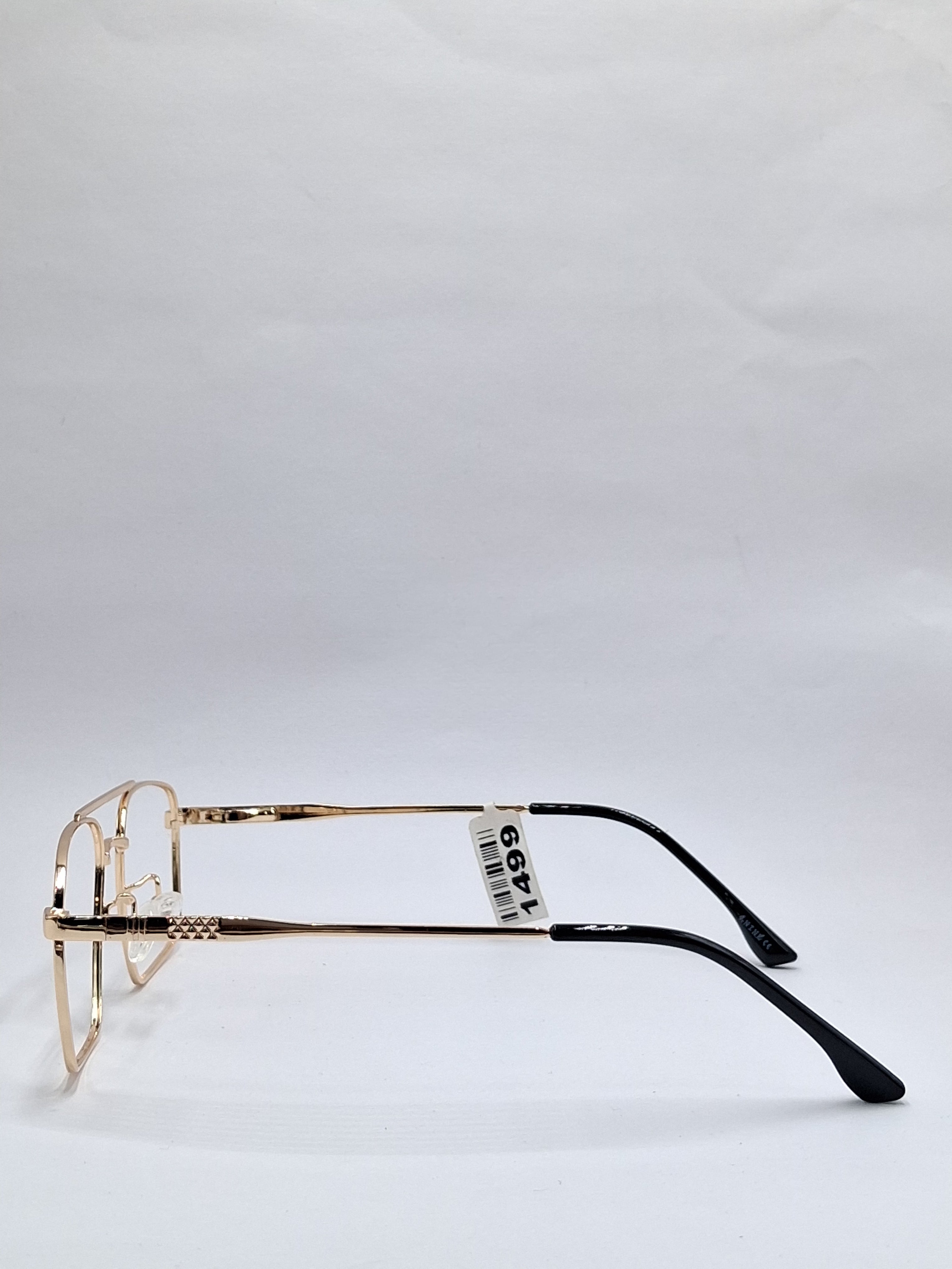vision plus metallic double bar gold metal frame