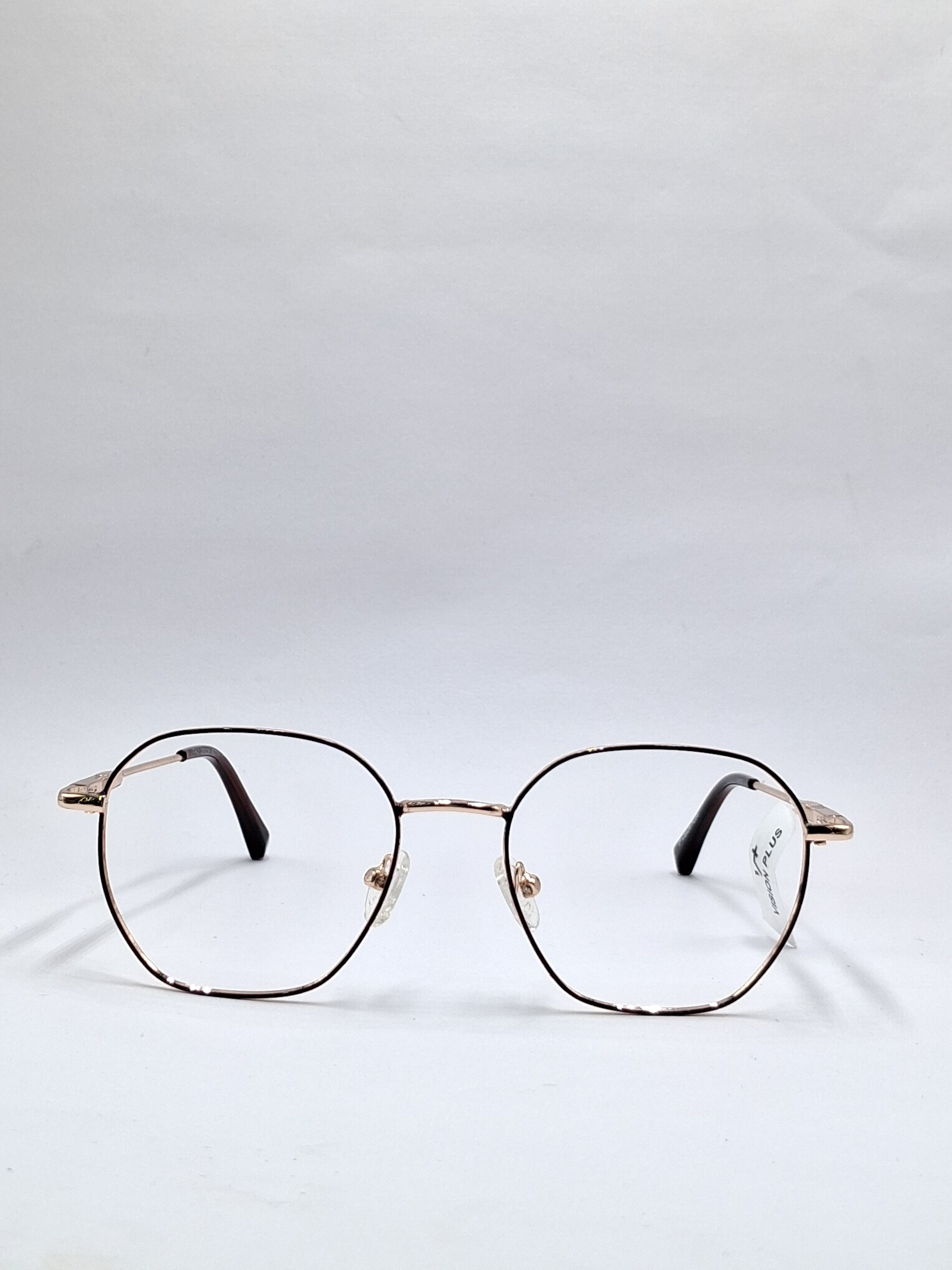 vision plus metallic brown and gold metal frame