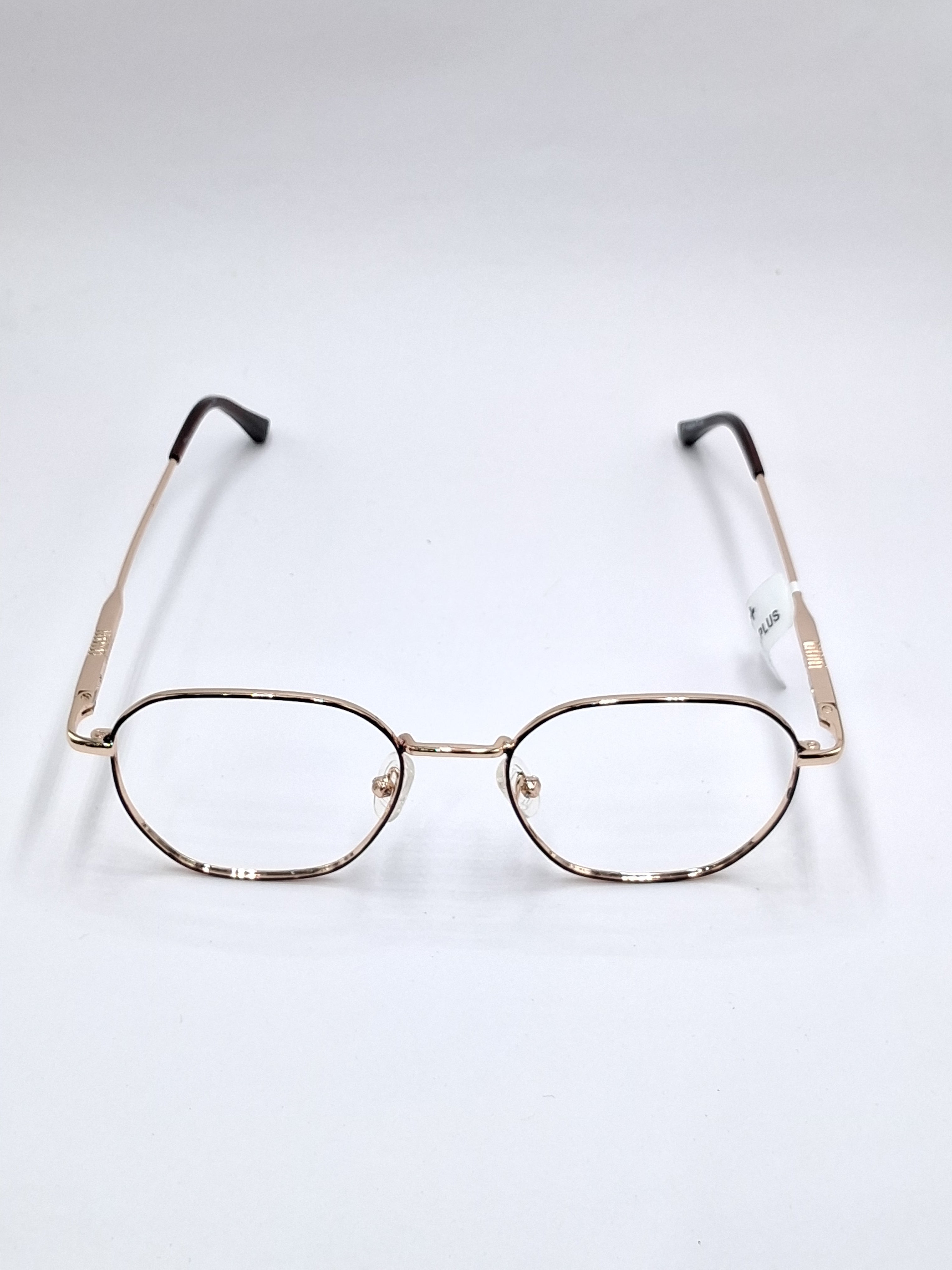 vision plus metallic brown and gold metal frame