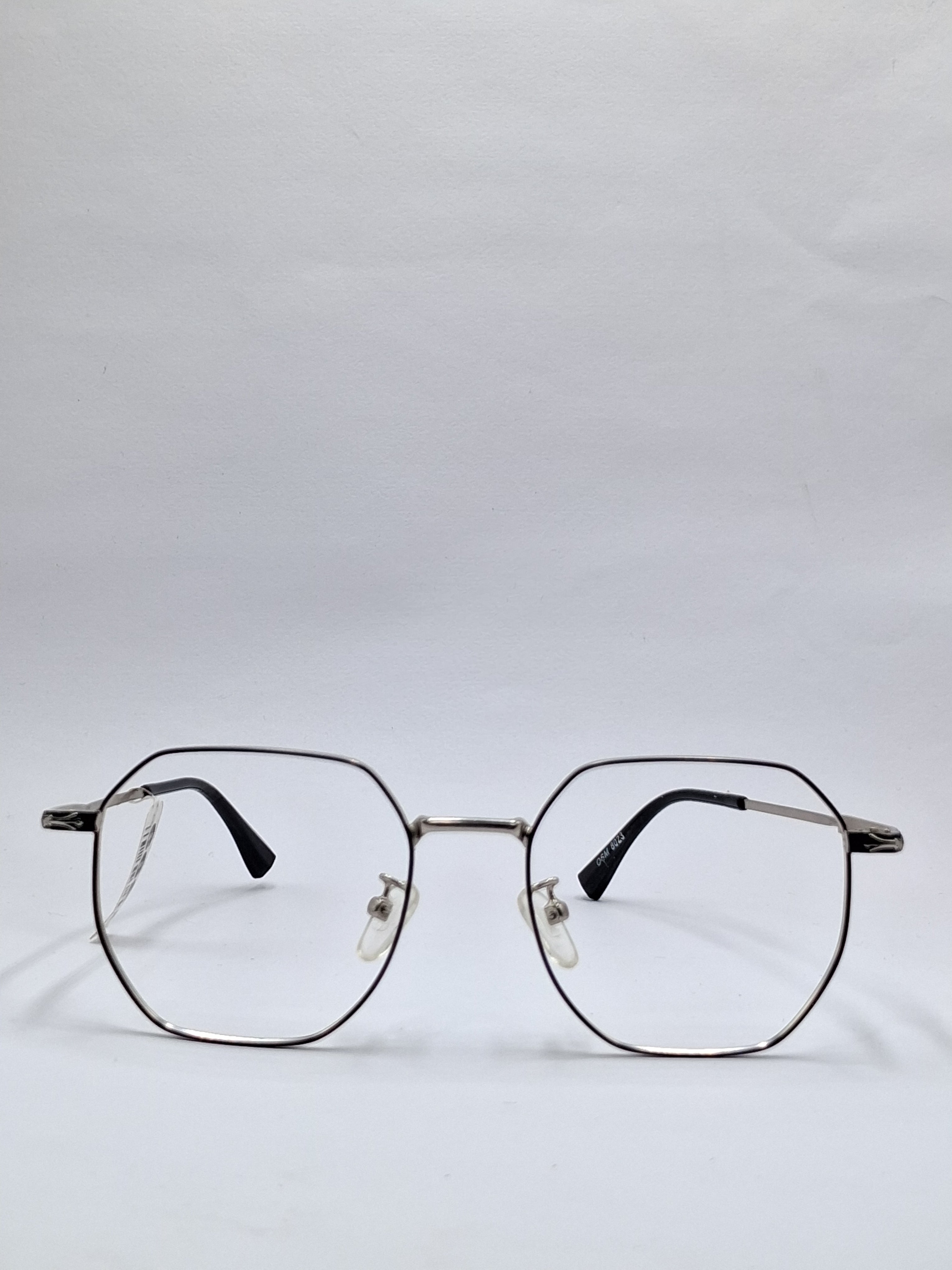 vision plus metallic silver metal frame