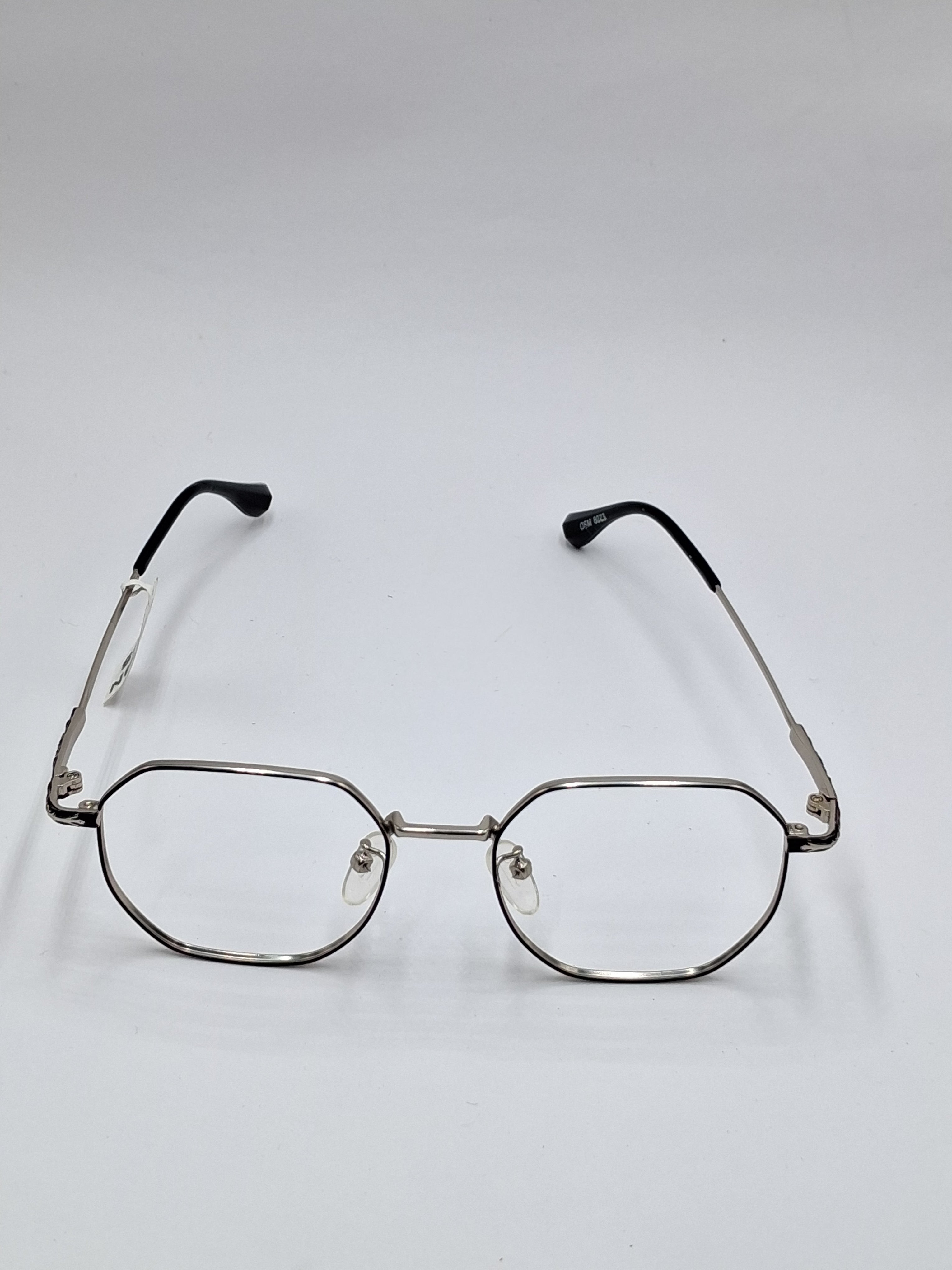 vision plus metallic silver metal frame