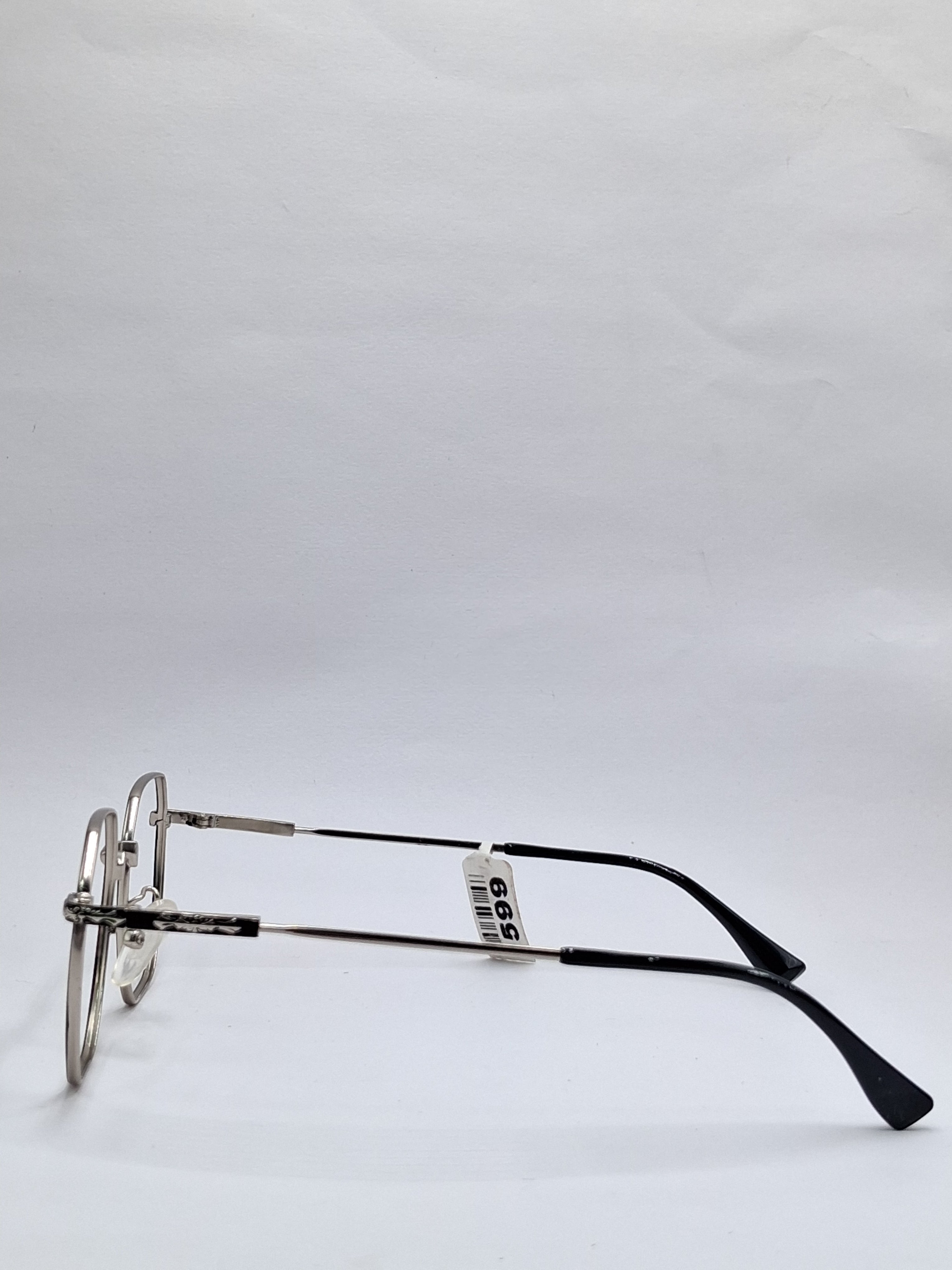vision plus metallic silver metal frame