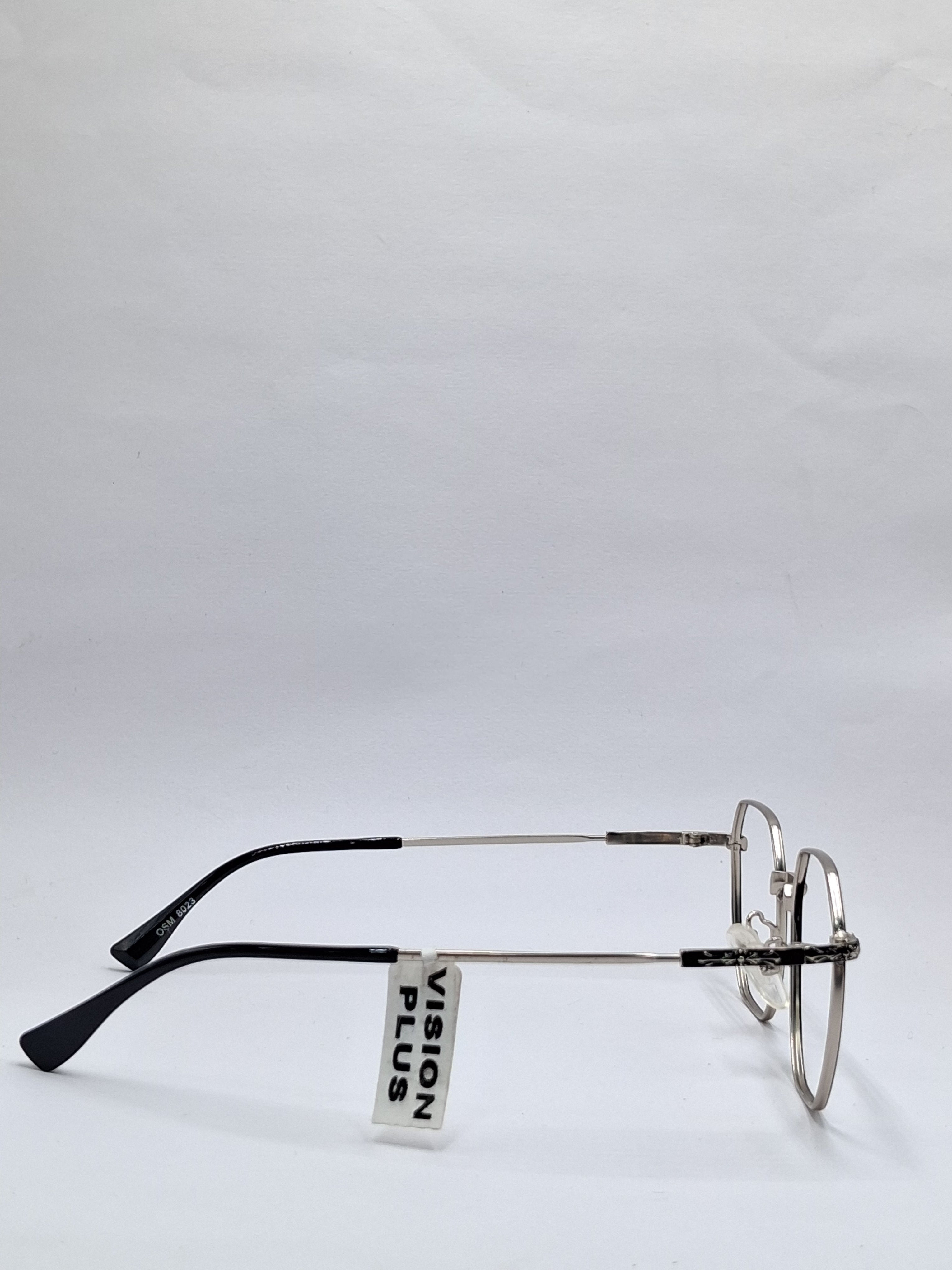 vision plus metallic silver metal frame