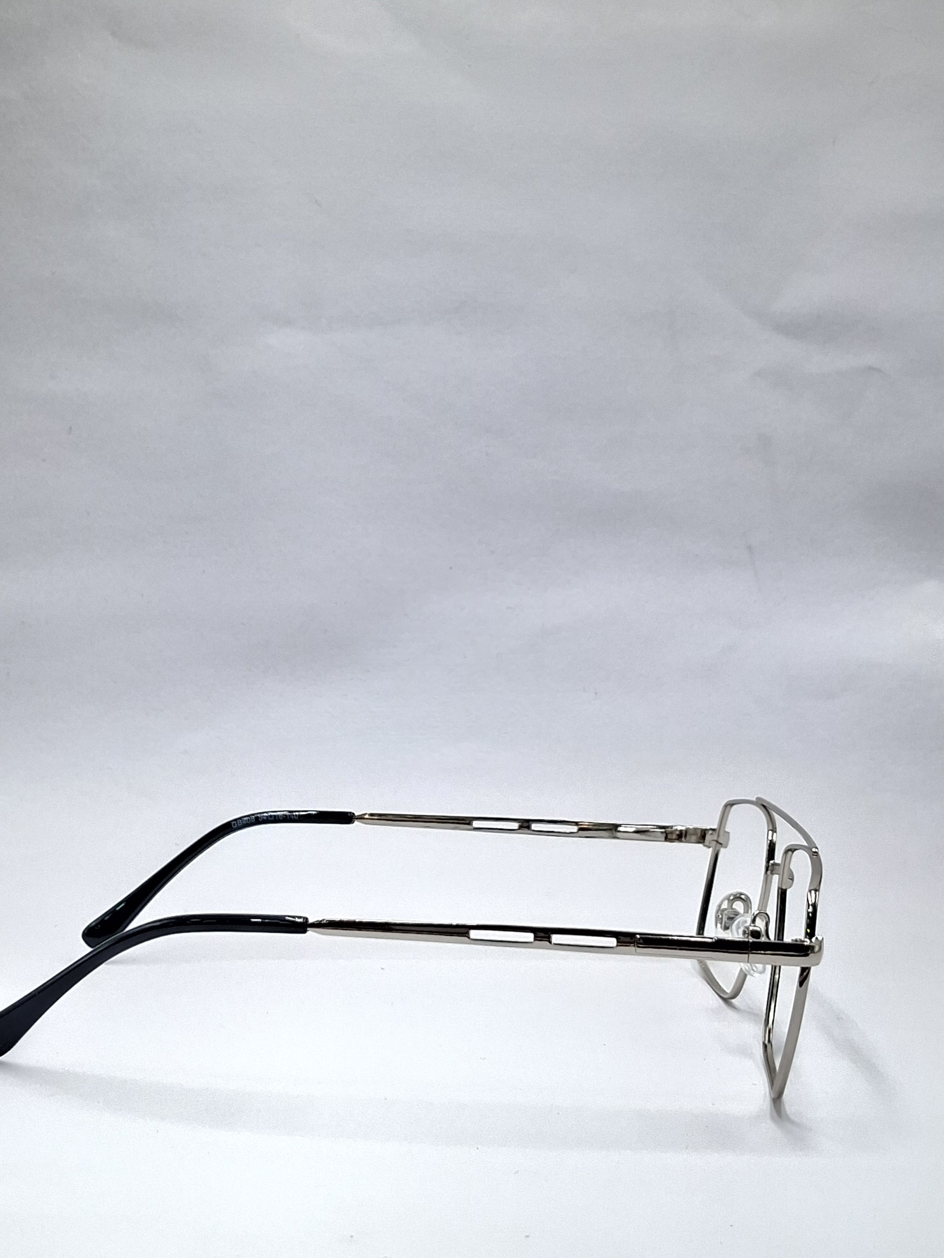 vision pus metallic double bar silver metal frame