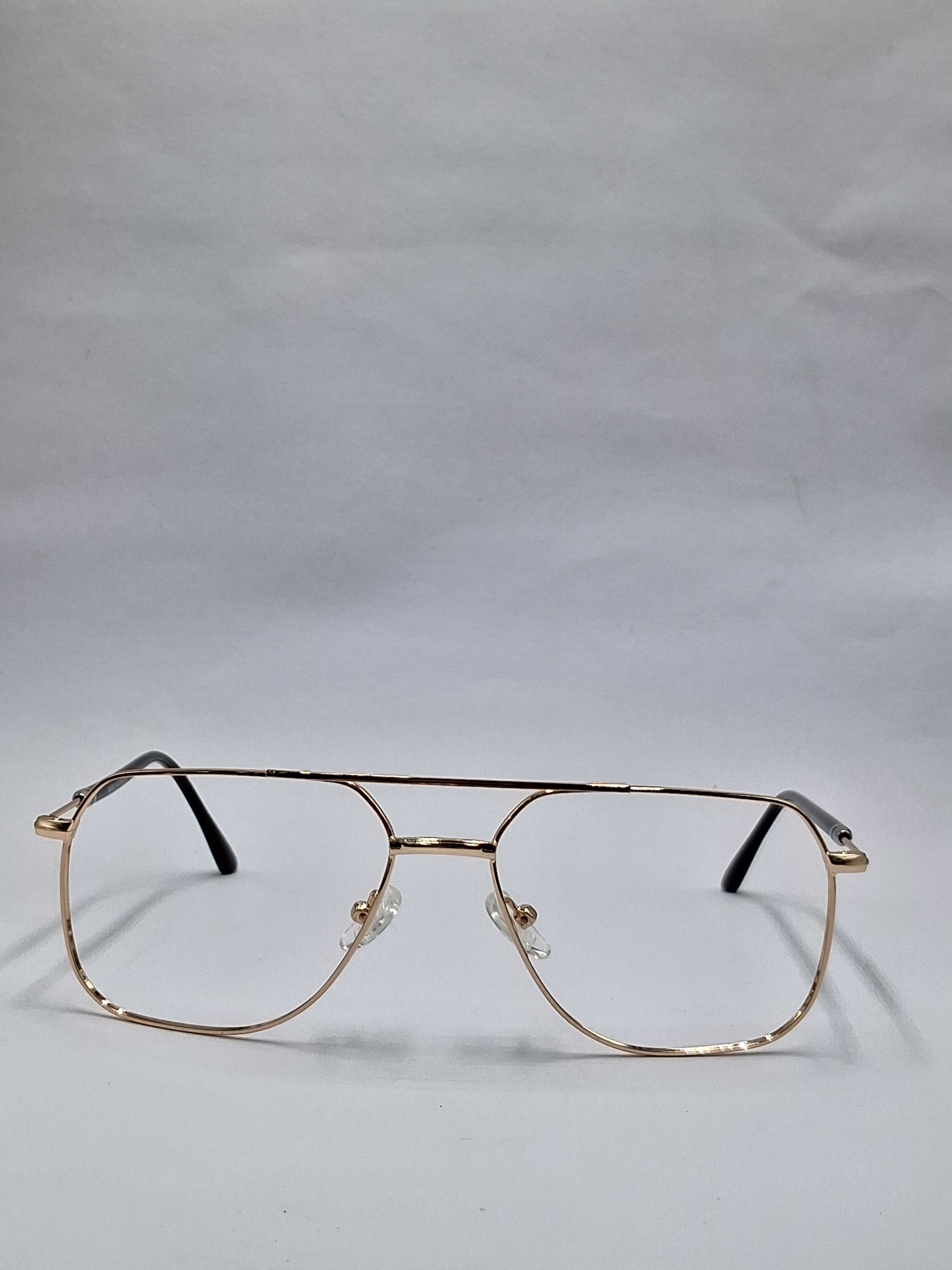 vision plus metallic double bar gold and black metal frame