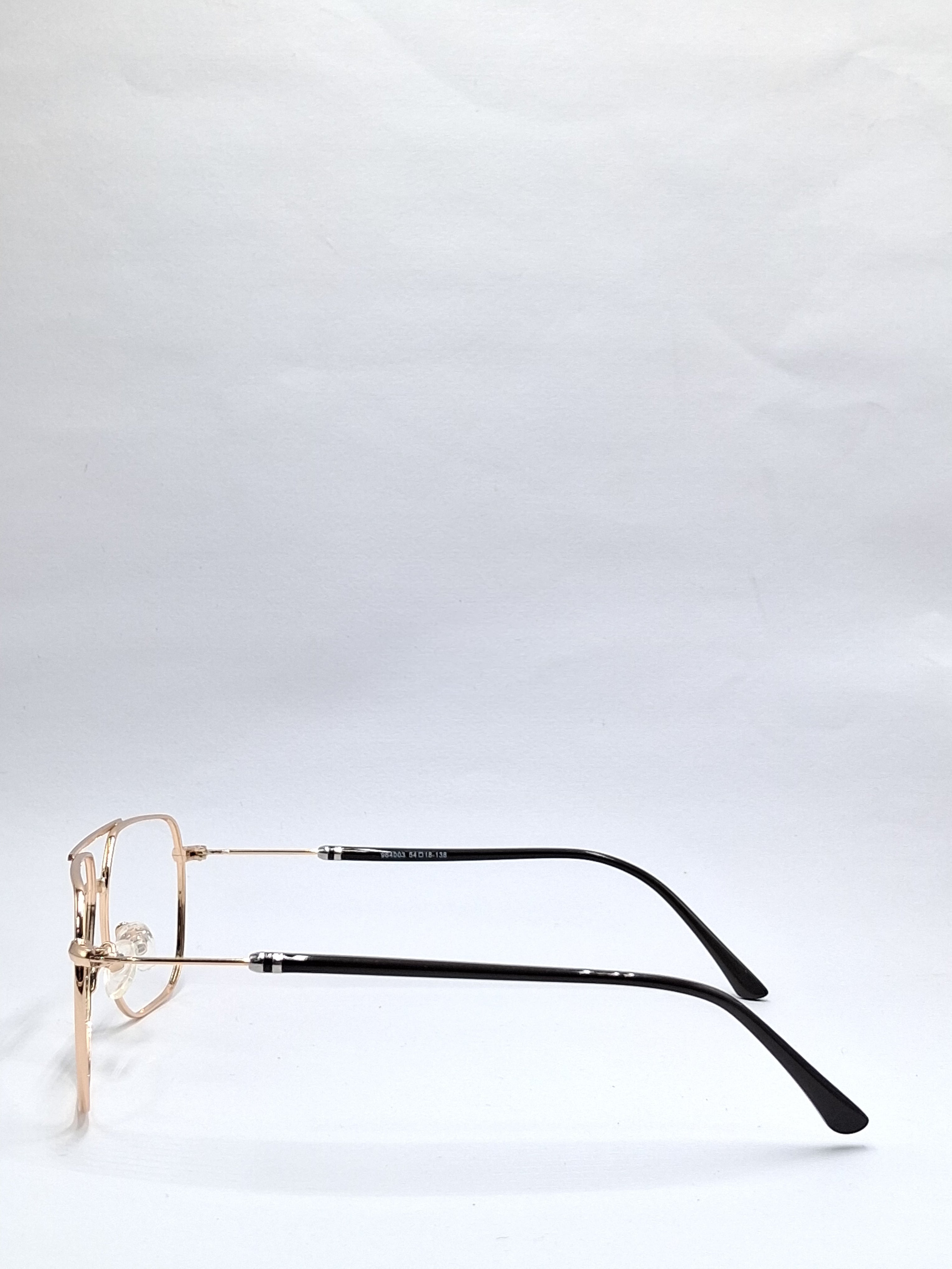 vision plus metallic double bar gold and black metal frame