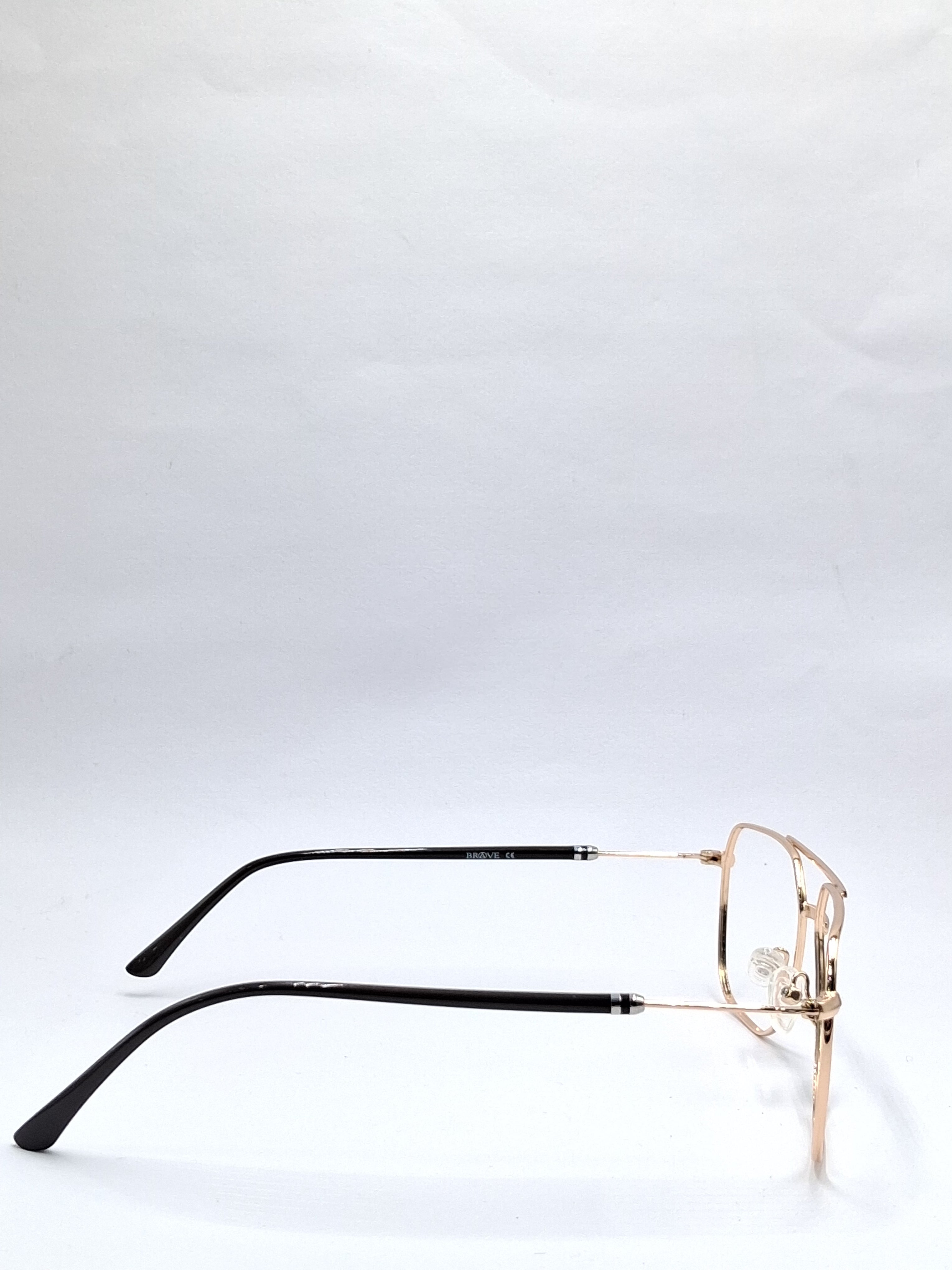 vision plus metallic double bar gold and black metal frame
