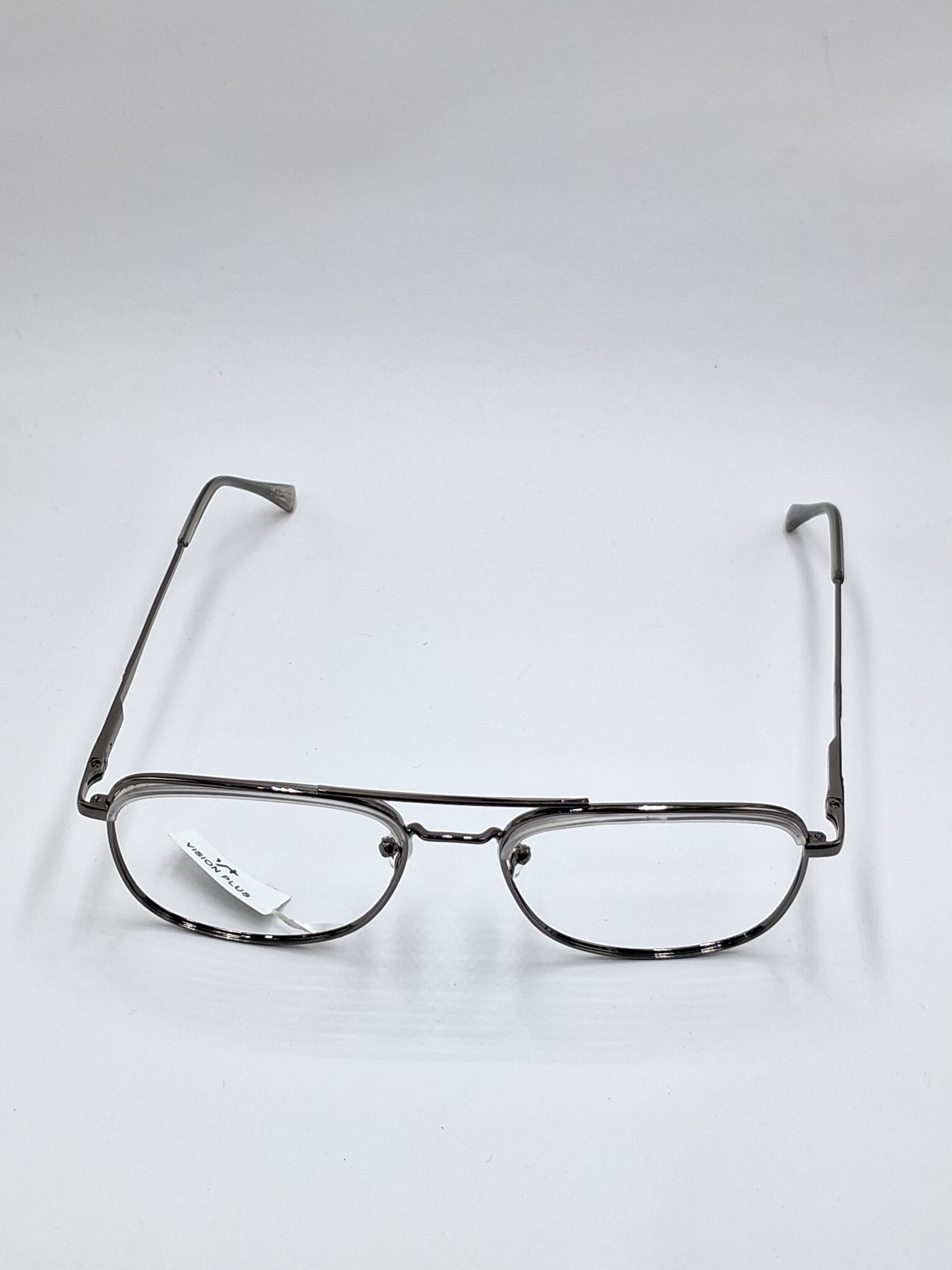 vision plus metallic gray metal frame