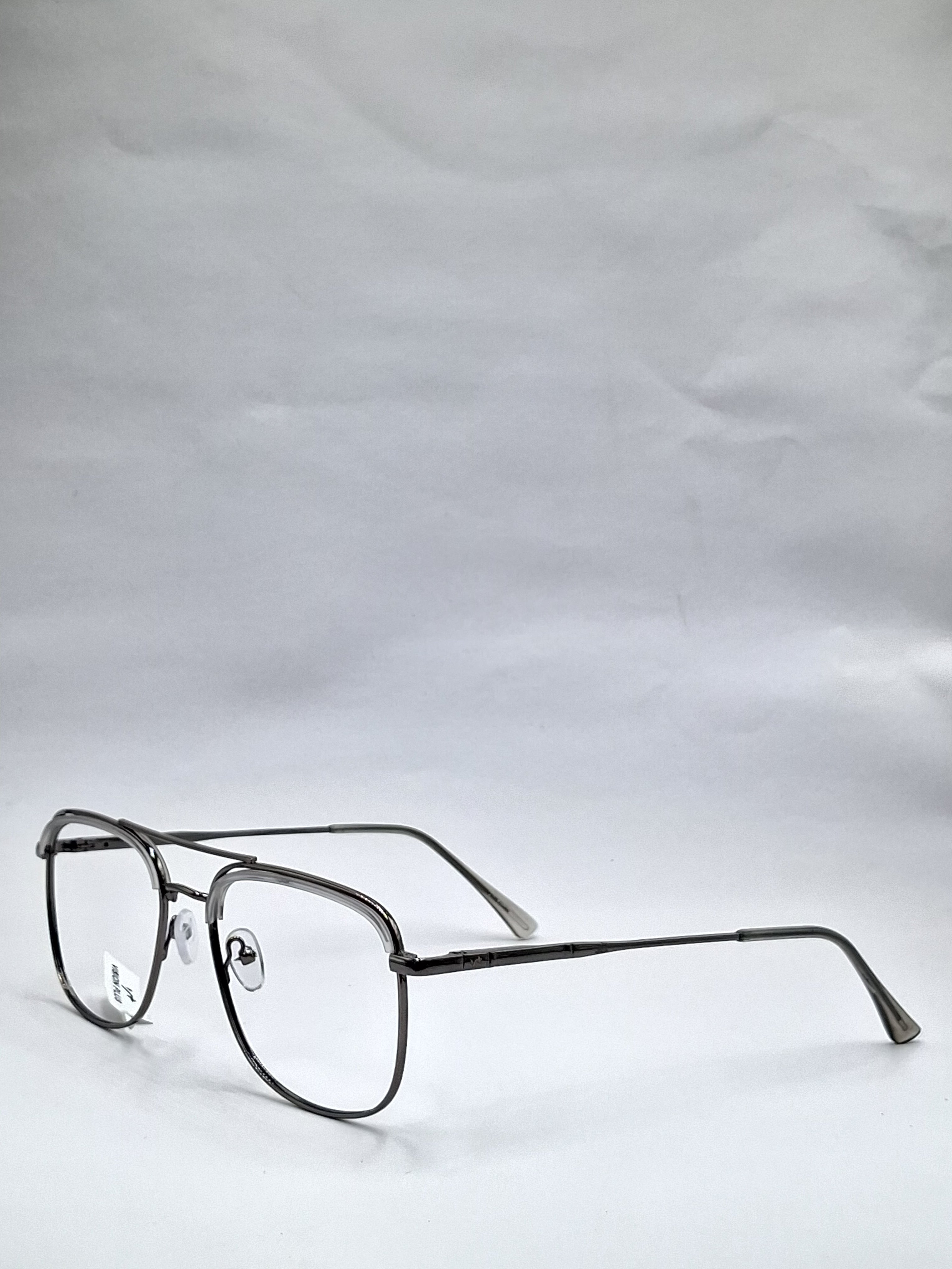 vision plus metallic gray metal frame