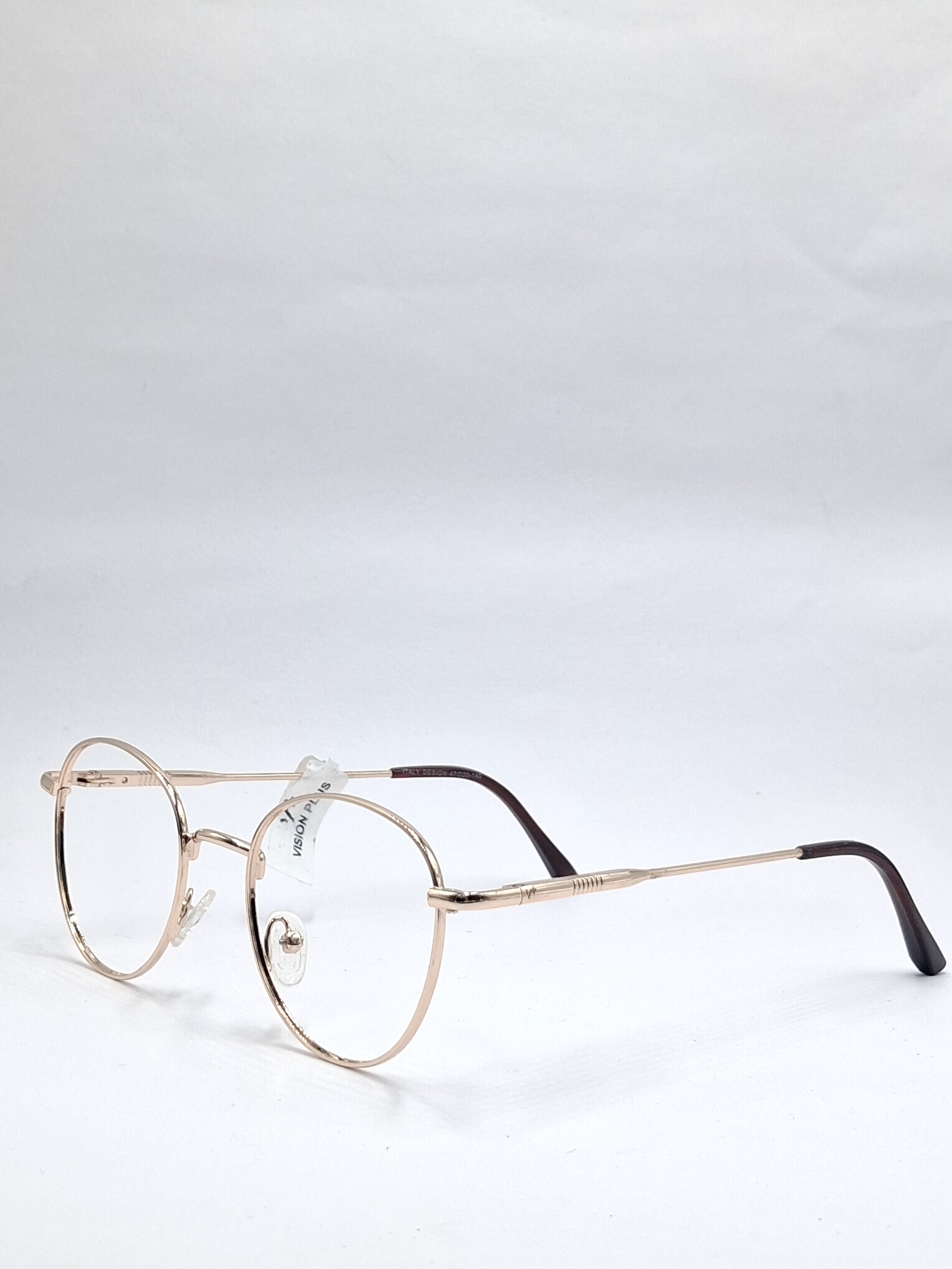 vision plus metallic gold metal frame