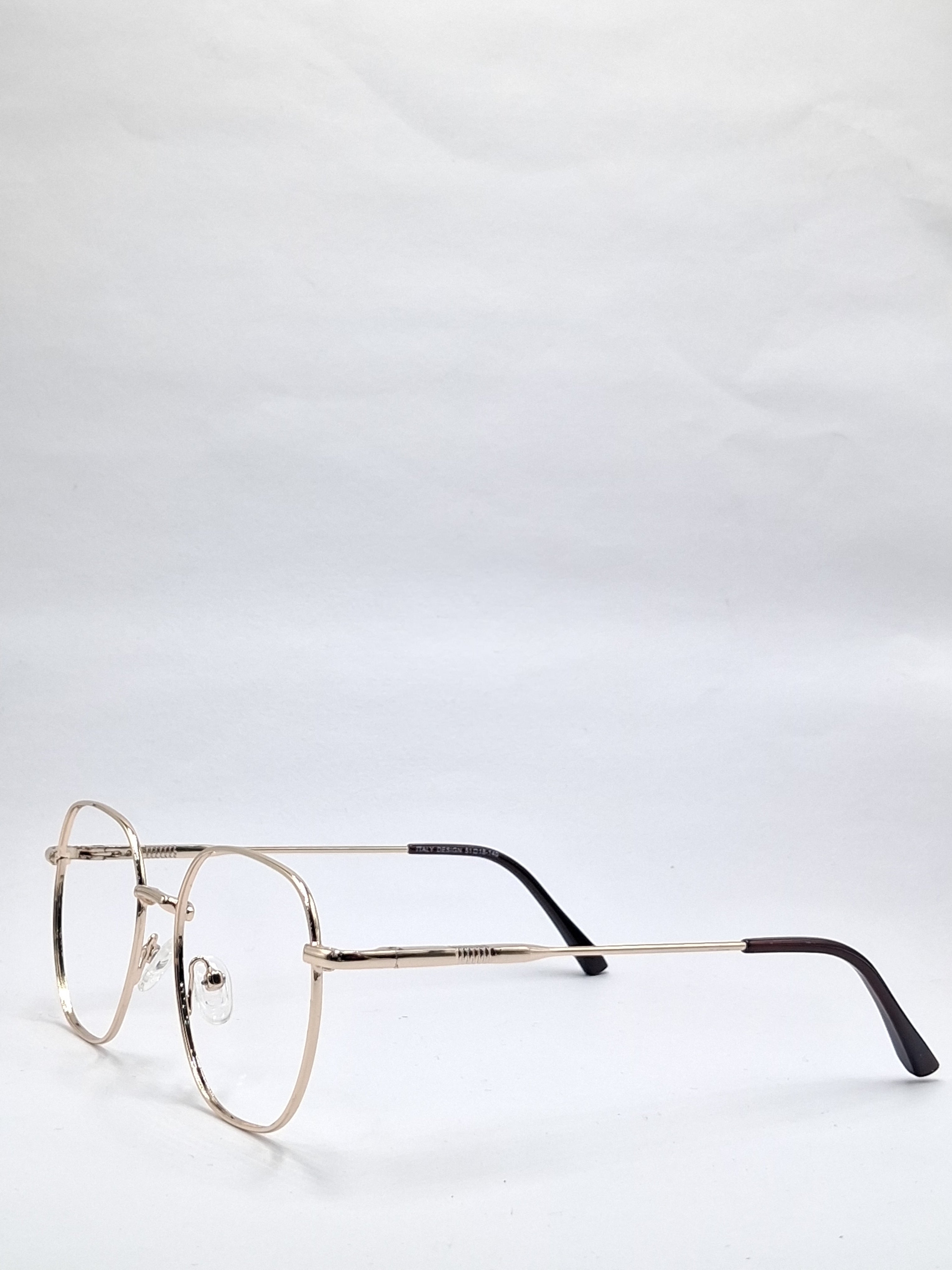 vision plus metallic gold metal frame