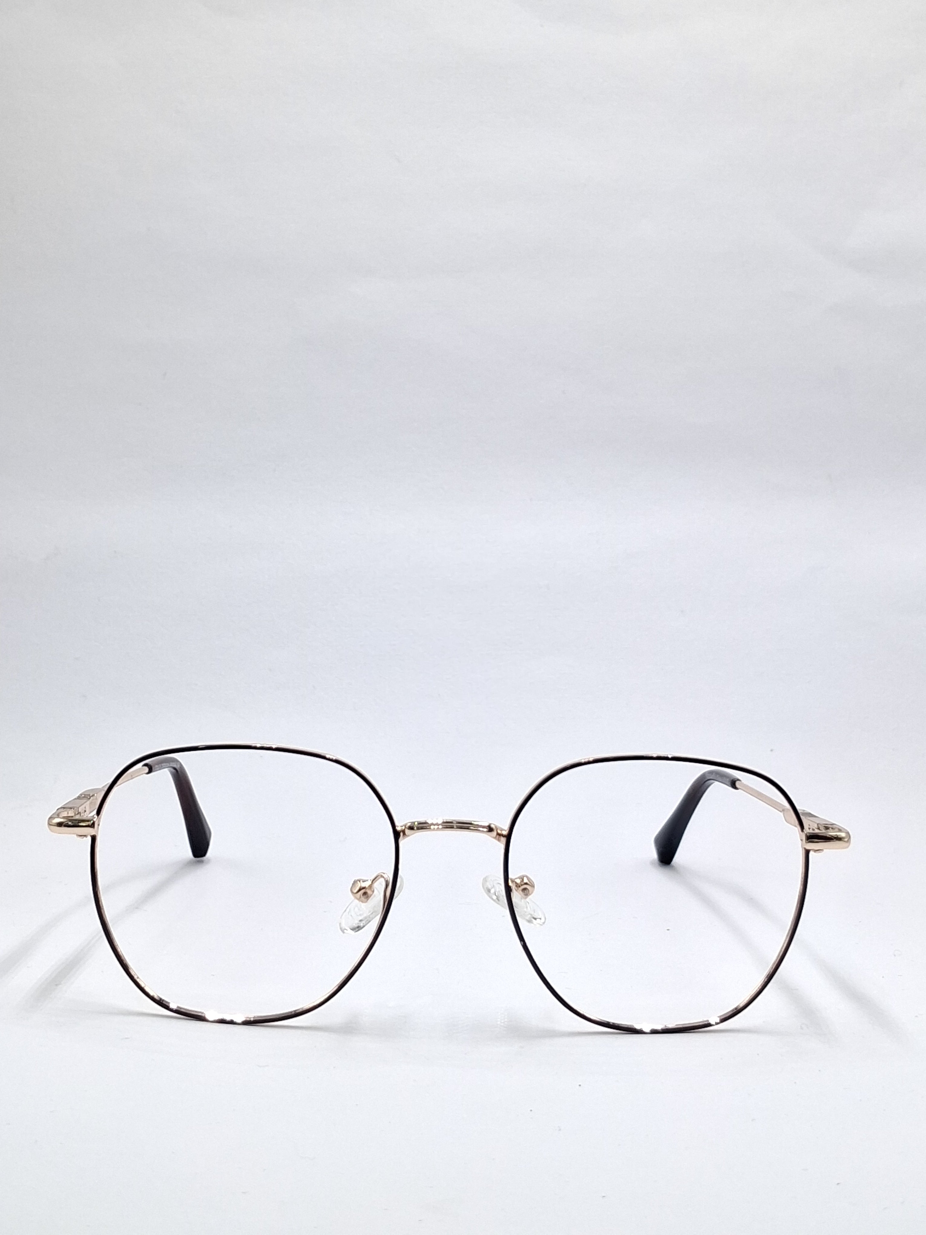 vision plus metallic brown and gold metal frame