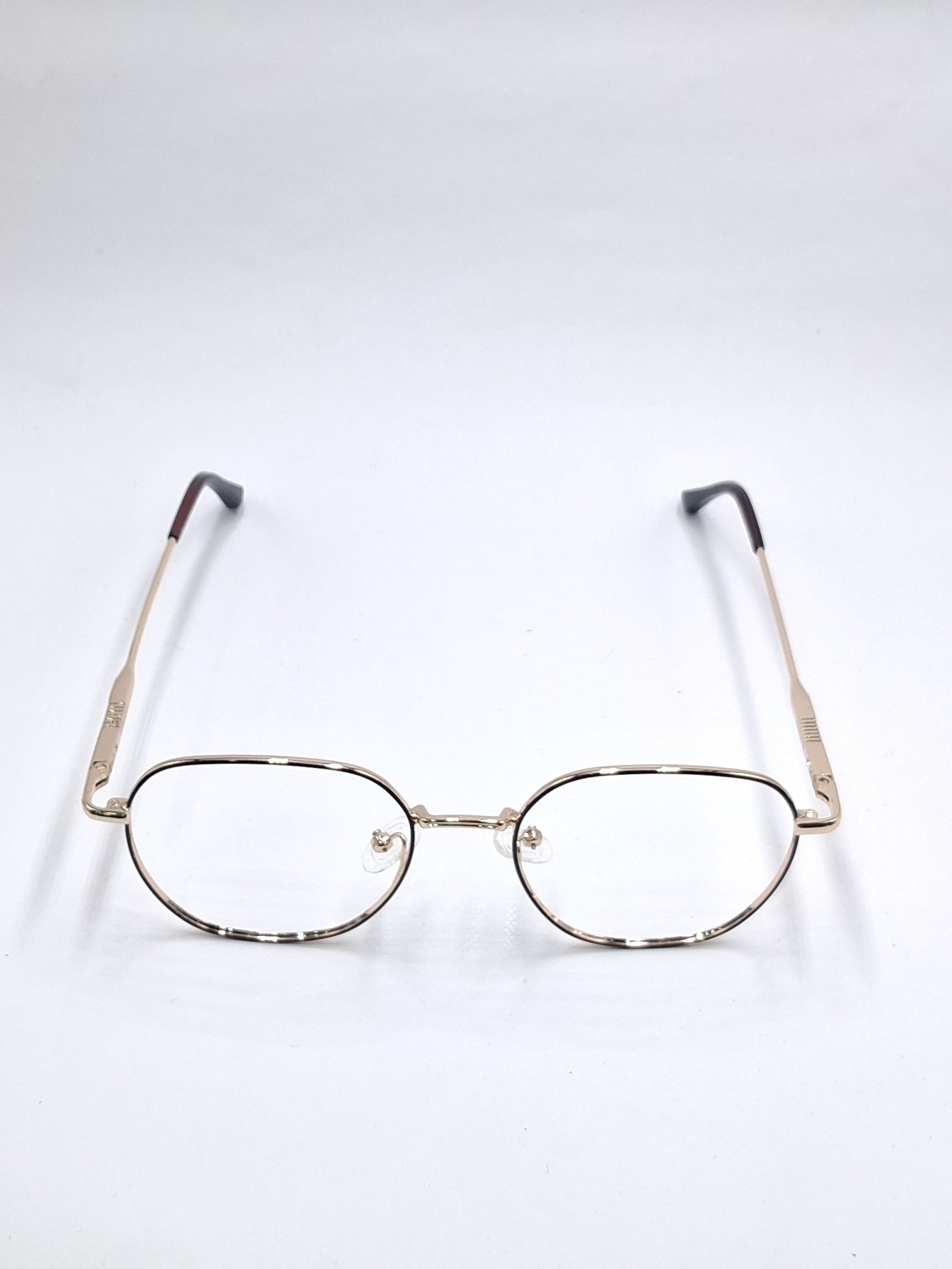 vision plus metallic brown and gold metal frame