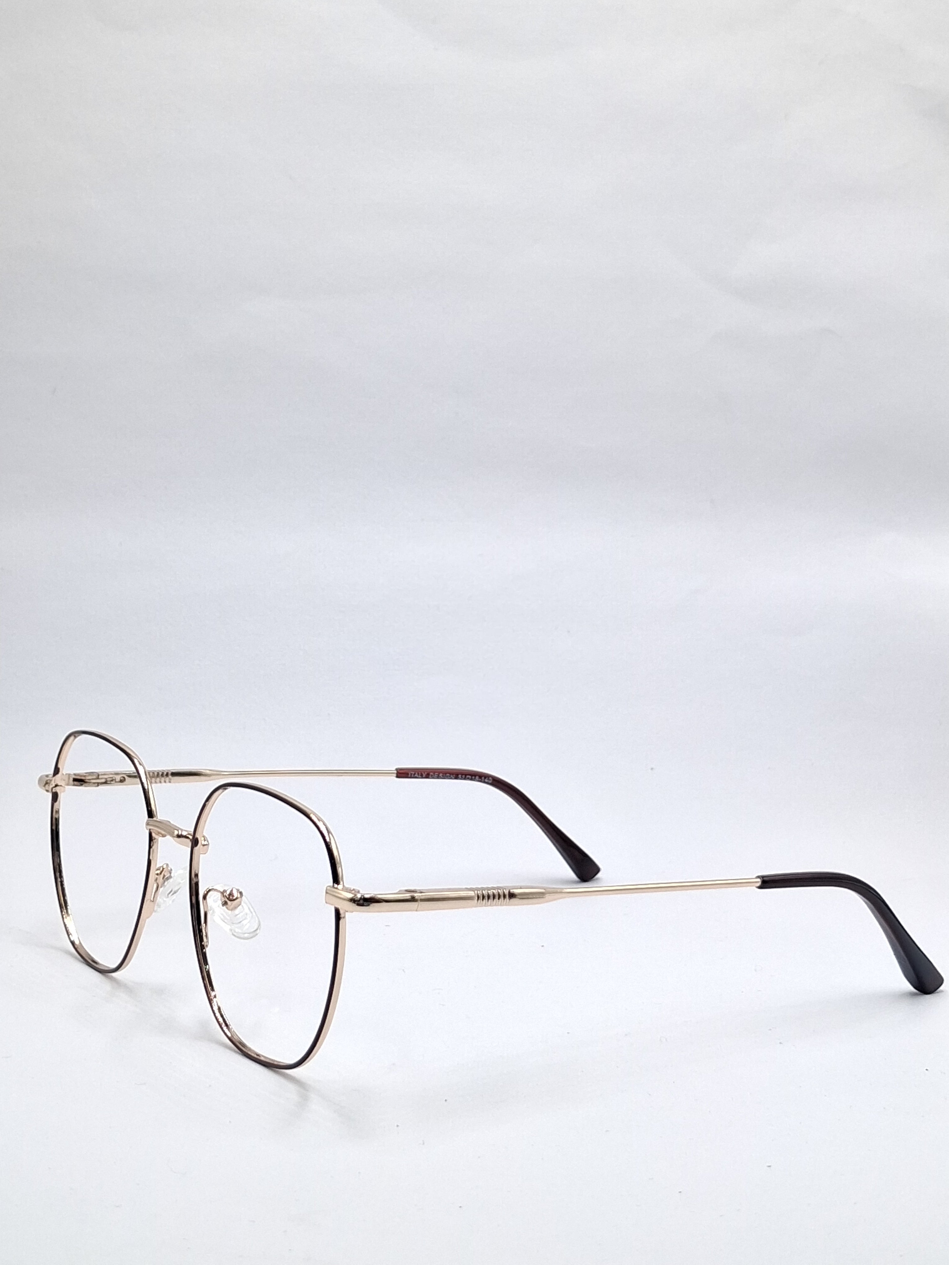 vision plus metallic brown and gold metal frame