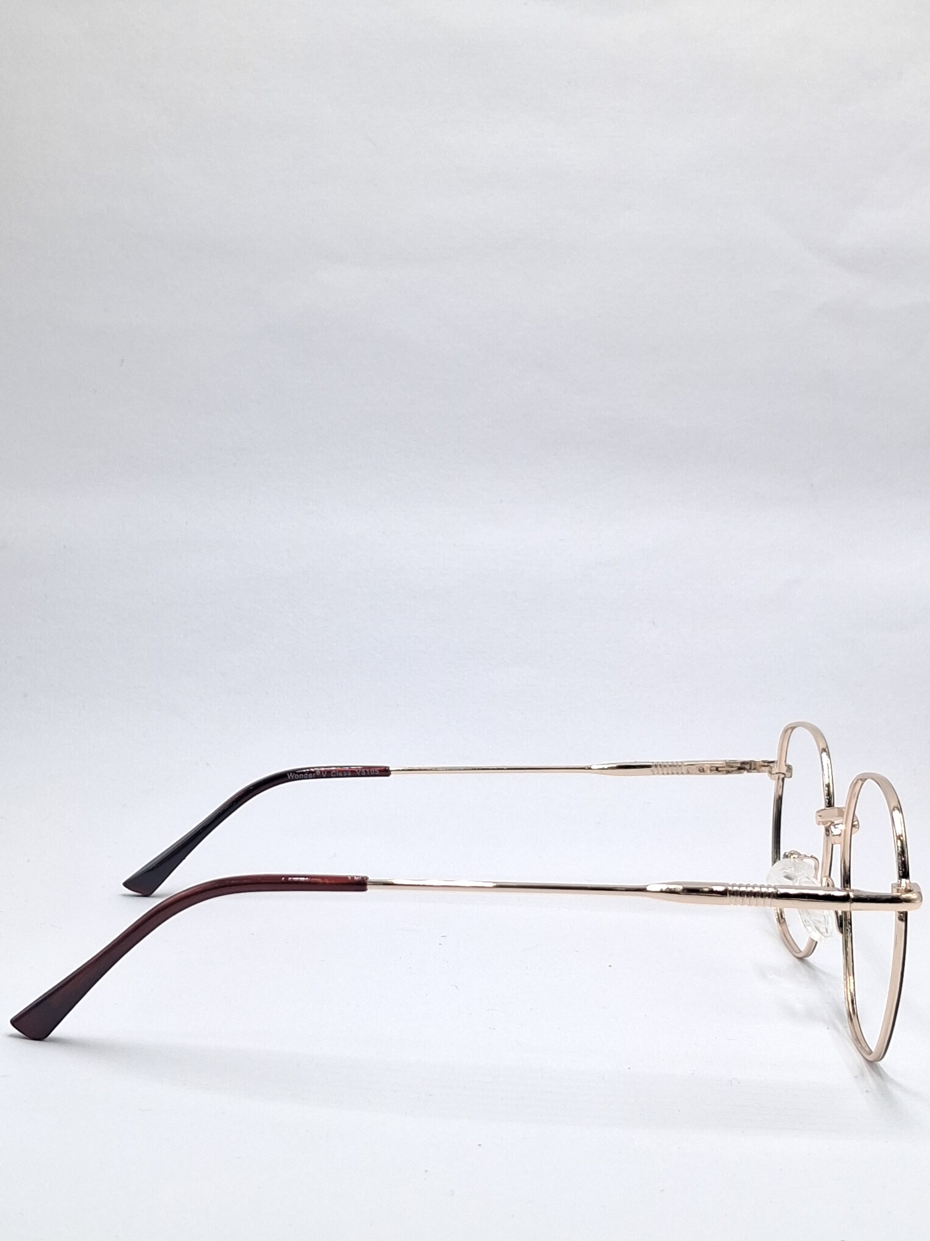 vision plus metallic brown and gold metal frame